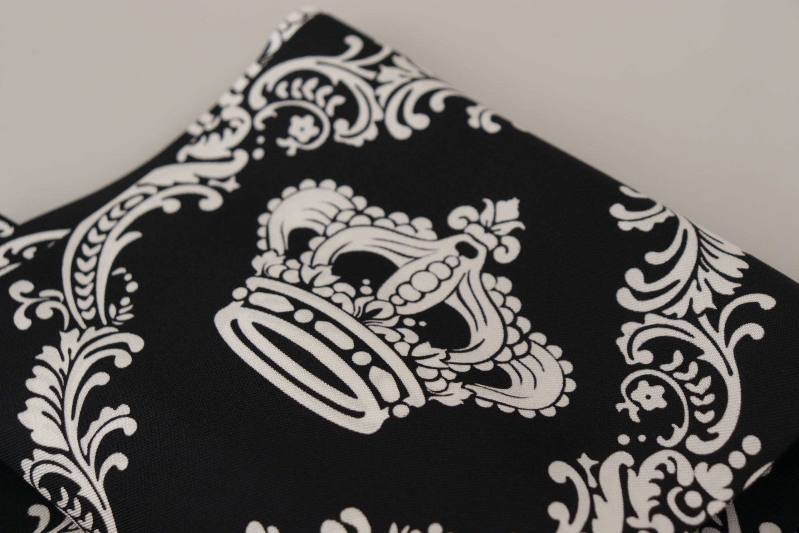 Dolce & Gabbana Regal Crown Silk Men's Men's Scarf Size ONE SIZE - 4 Thumbnail