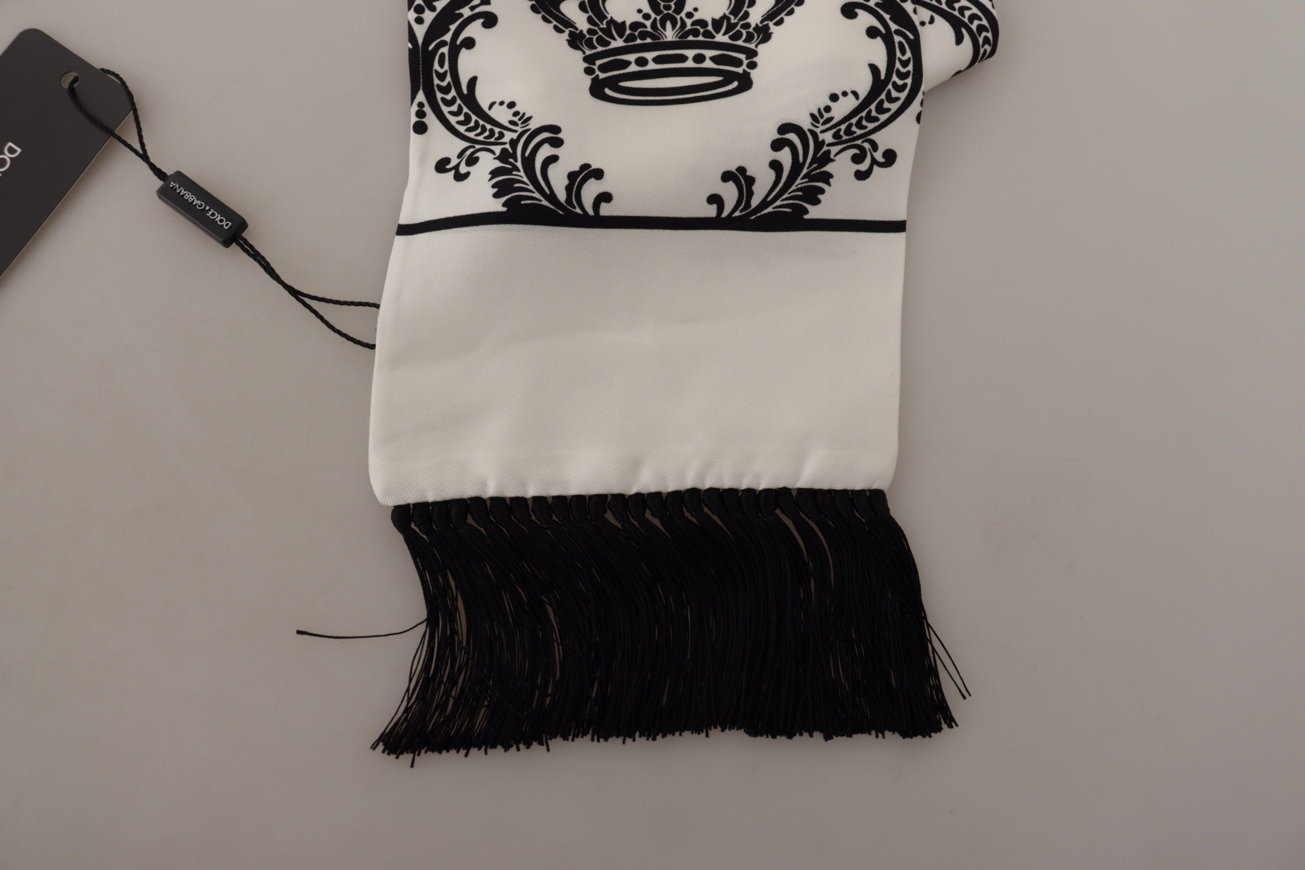 Dolce & Gabbana Royal Crown Printed Silk Men's Men's Scarf Size ONE SIZE - 6 Thumbnail