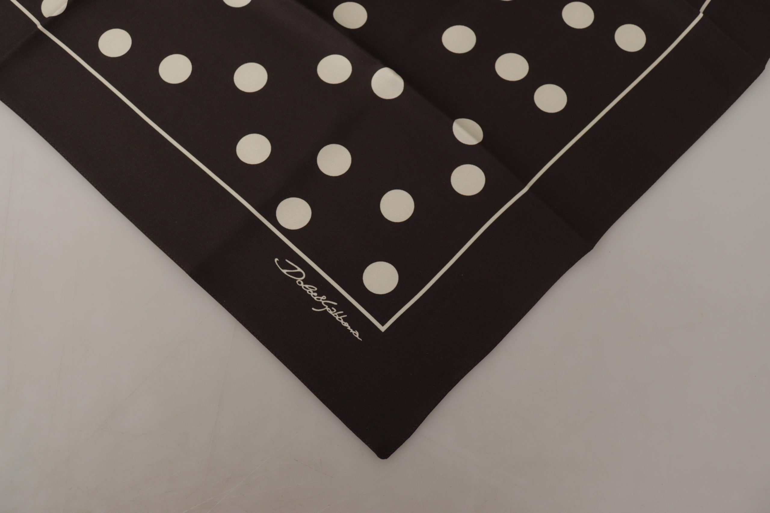 Dolce & Gabbana Elegant Silk Polka Dot Men's Men's Scarf Size ONE SIZE - 3 Thumbnail