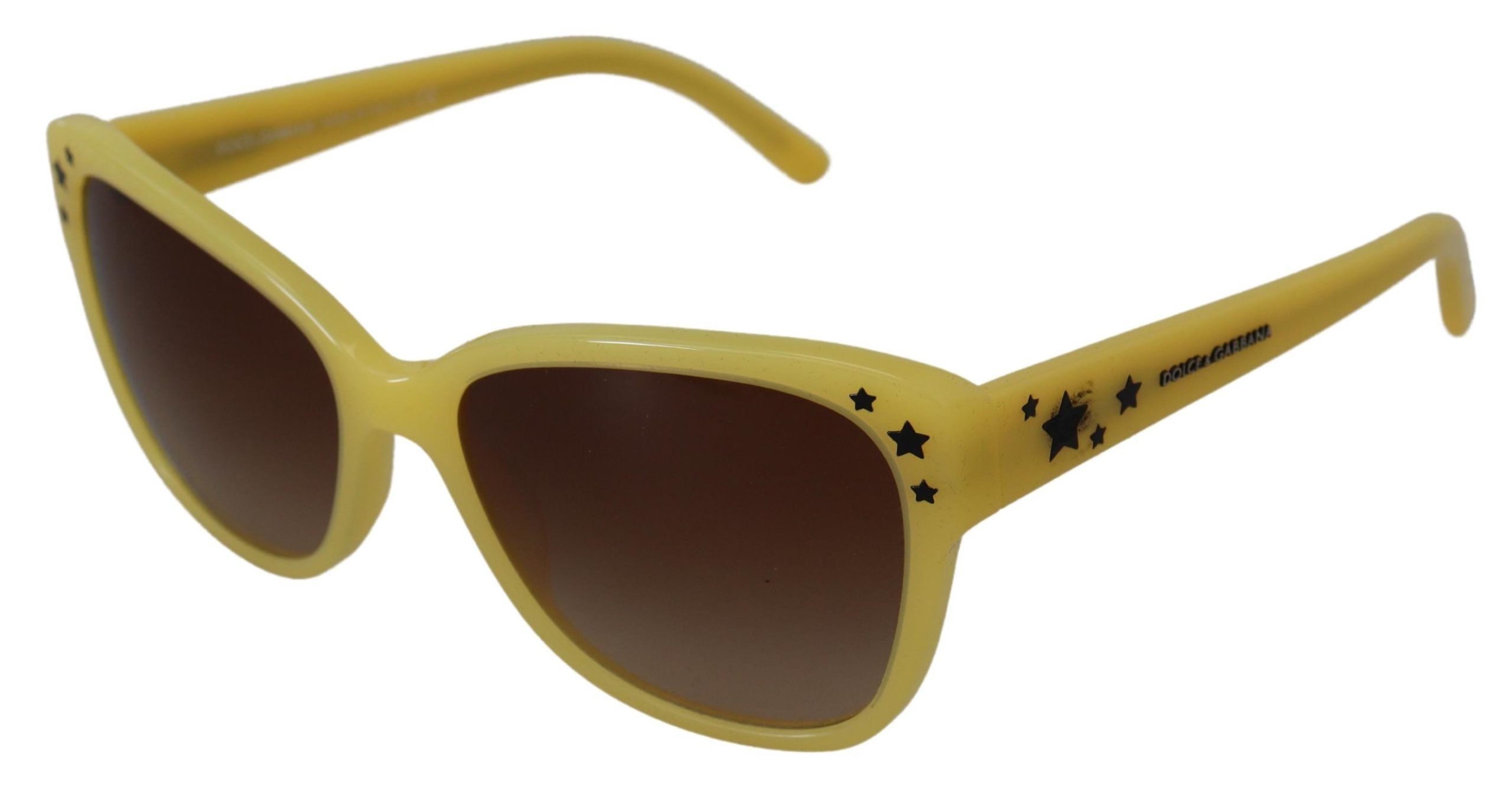 Dolce & Gabbana Chic Yellow Acetate Gradient Women's Sunglasses Size ONE SIZE - 3 Thumbnail
