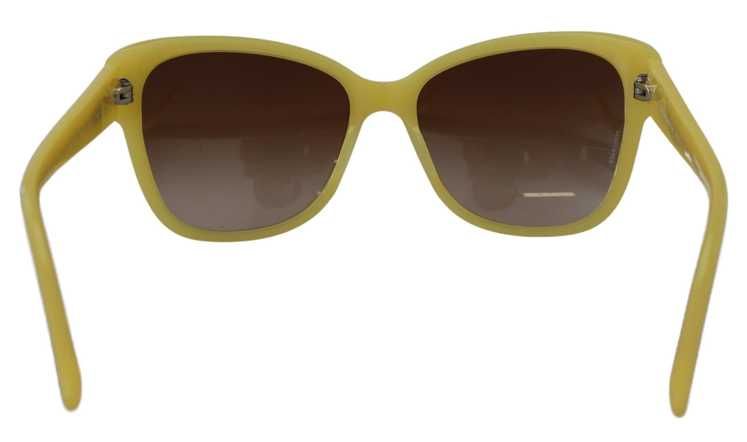 Dolce & Gabbana Chic Yellow Acetate Gradient Women's Sunglasses Size ONE SIZE - 5 Thumbnail