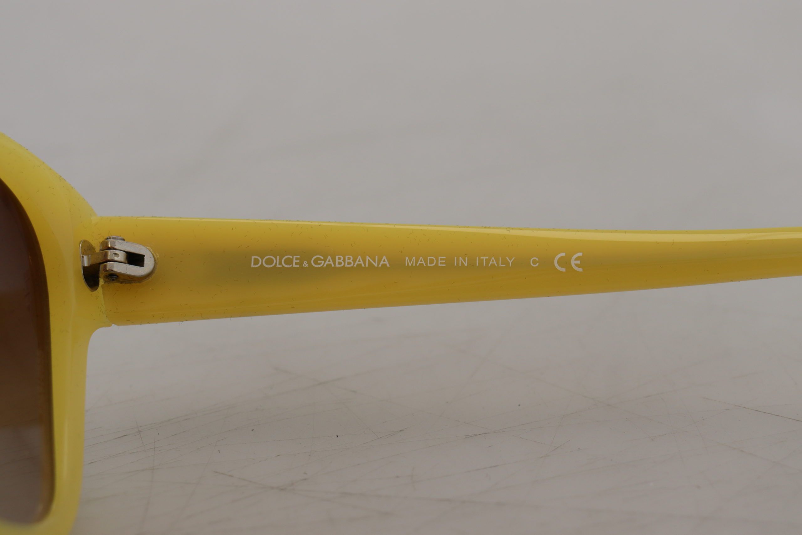Dolce & Gabbana Chic Yellow Acetate Gradient Women's Sunglasses Size ONE SIZE - 6 Thumbnail