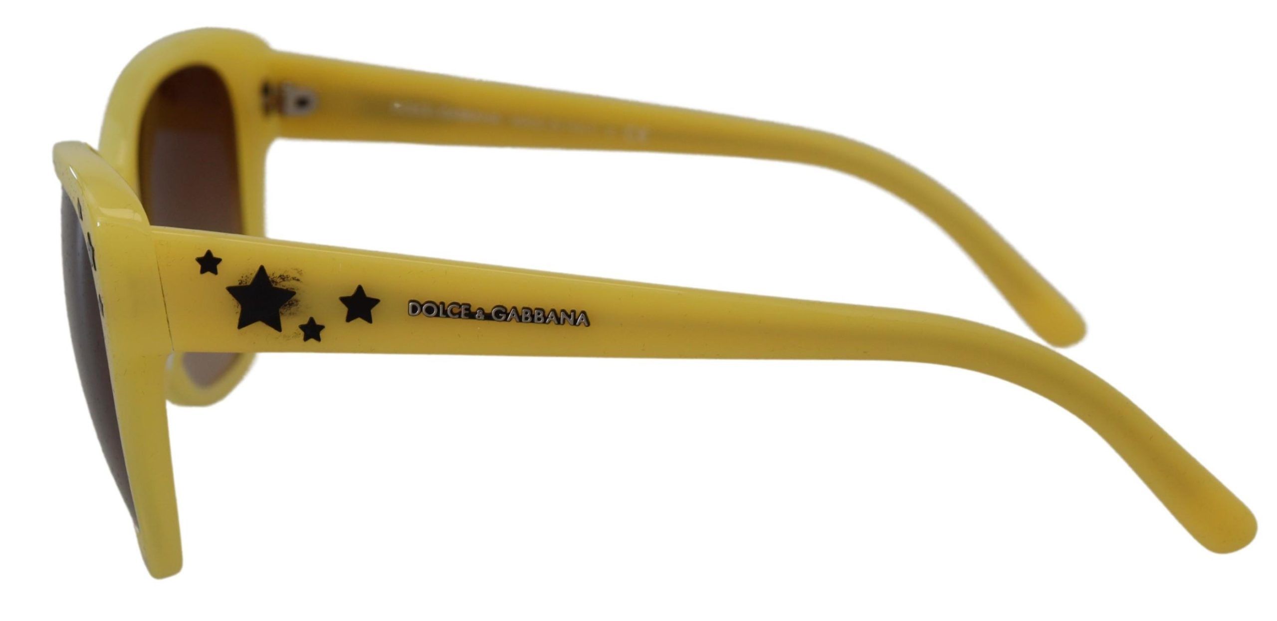 Dolce & Gabbana Chic Yellow Acetate Gradient Women's Sunglasses Size ONE SIZE - 4 Thumbnail