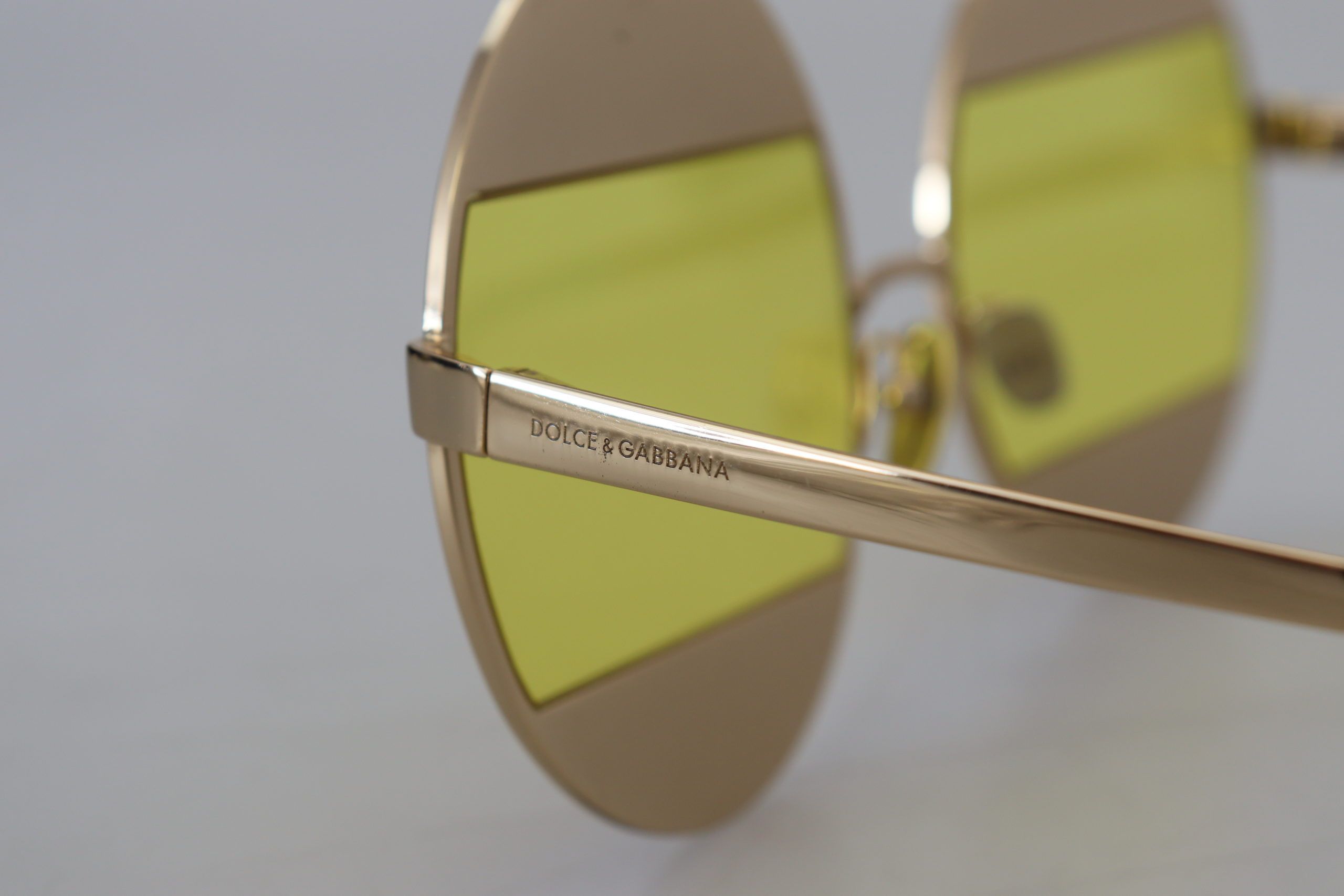 Crystal Embellished Gold Oval Women's Sunglasses