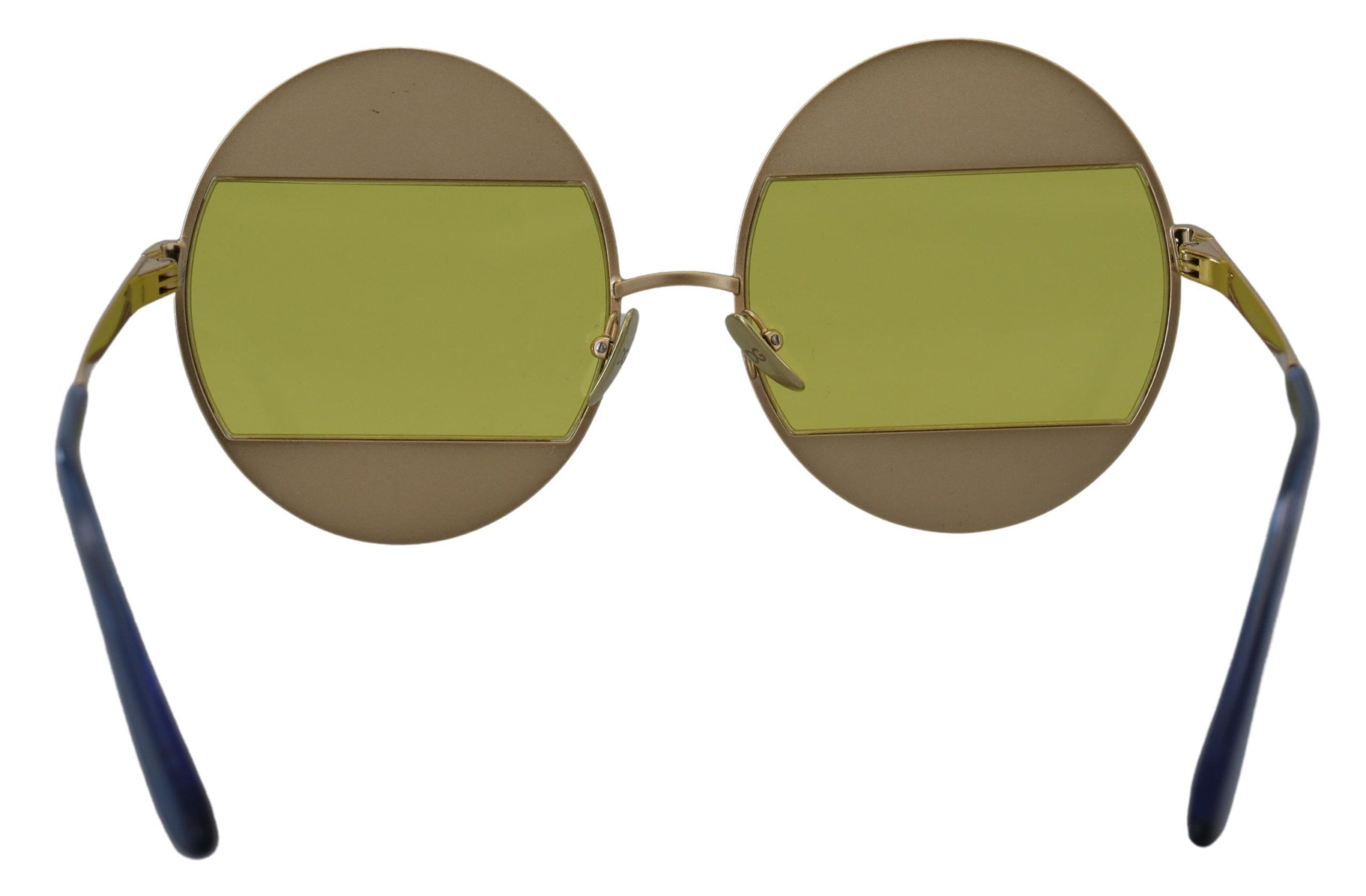 Crystal Embellished Gold Oval Women's Sunglasses