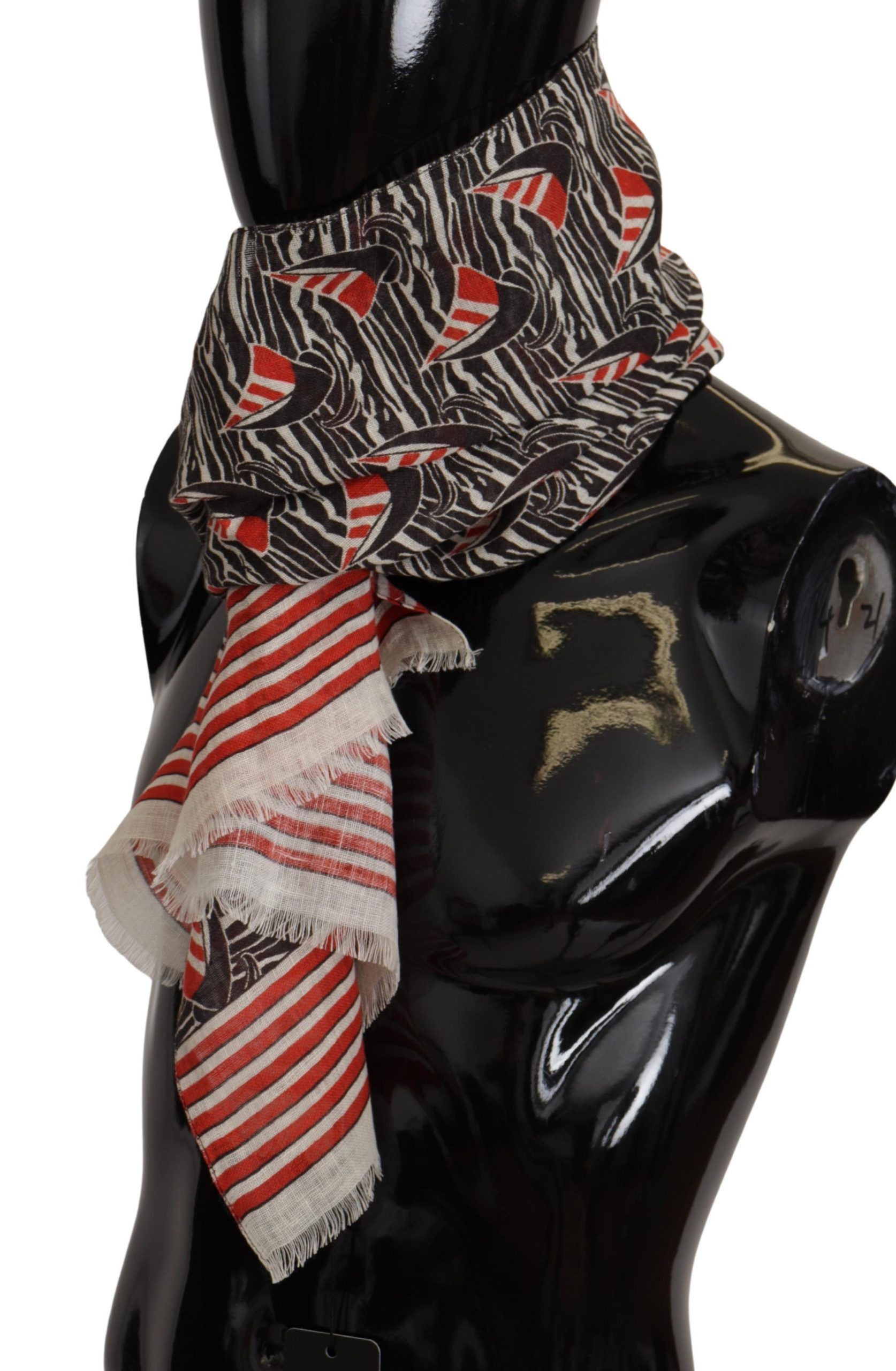 Dolce & Gabbana Elegant Striped Linen Men's Men's Scarf Size ONE SIZE - 4 Thumbnail