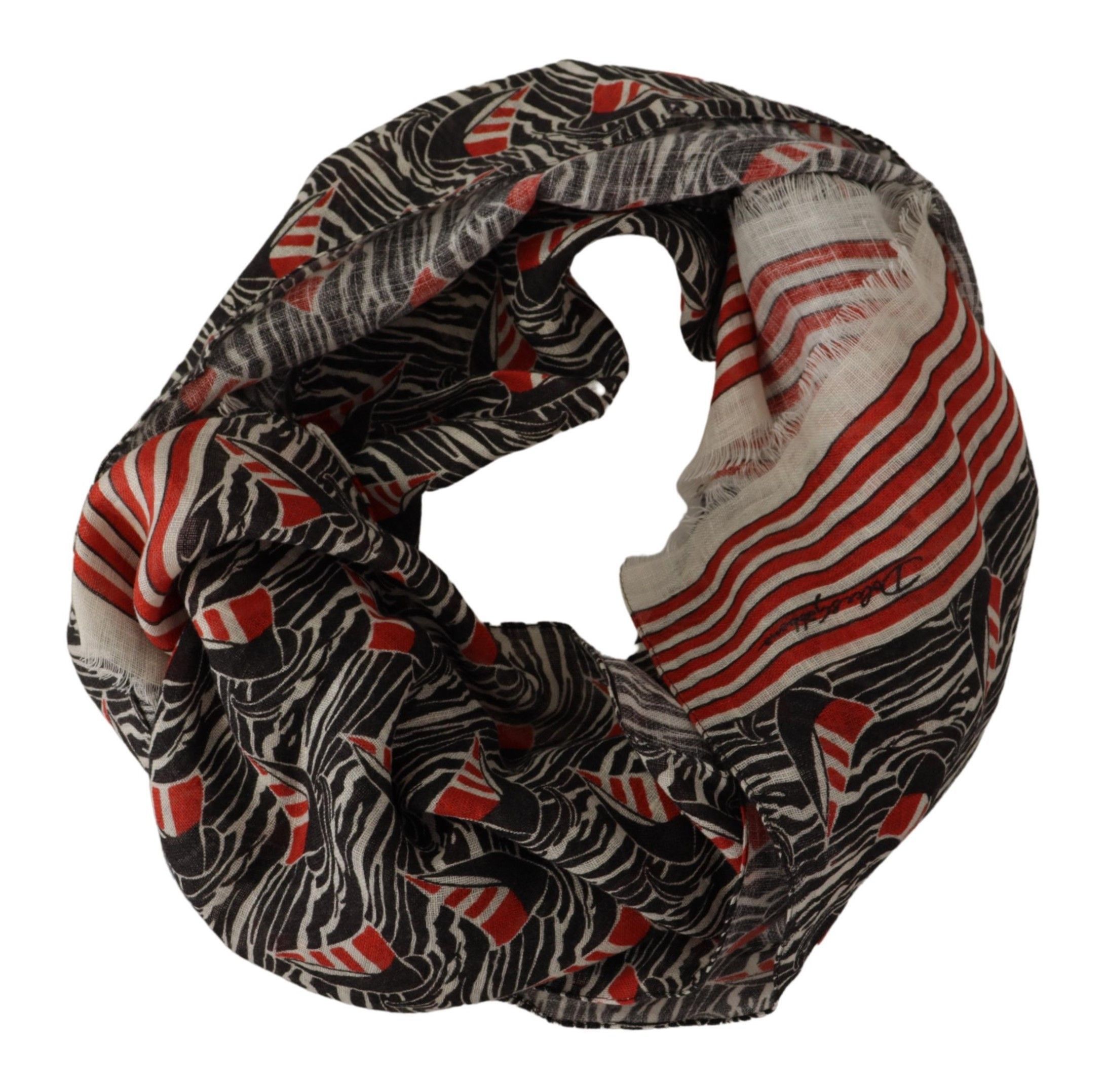 Dolce & Gabbana Elegant Striped Linen Men's Men's Scarf Size ONE SIZE - 2 Thumbnail