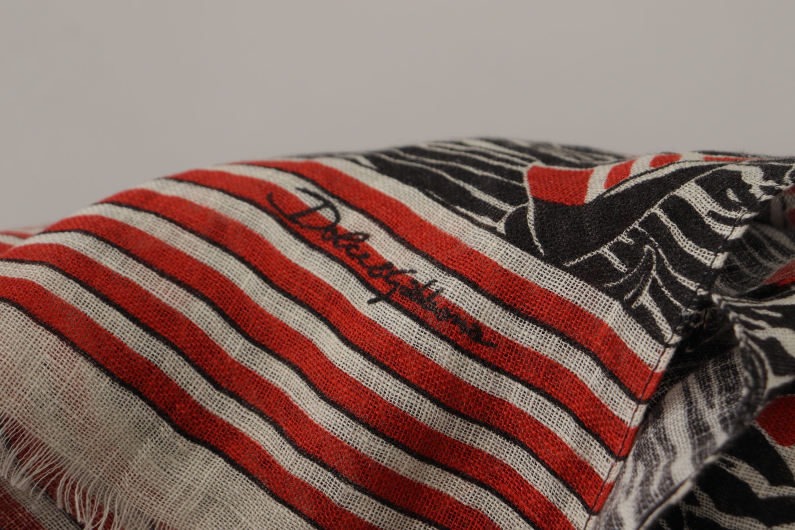 Dolce & Gabbana Elegant Striped Linen Men's Men's Scarf Size ONE SIZE - 6 Thumbnail