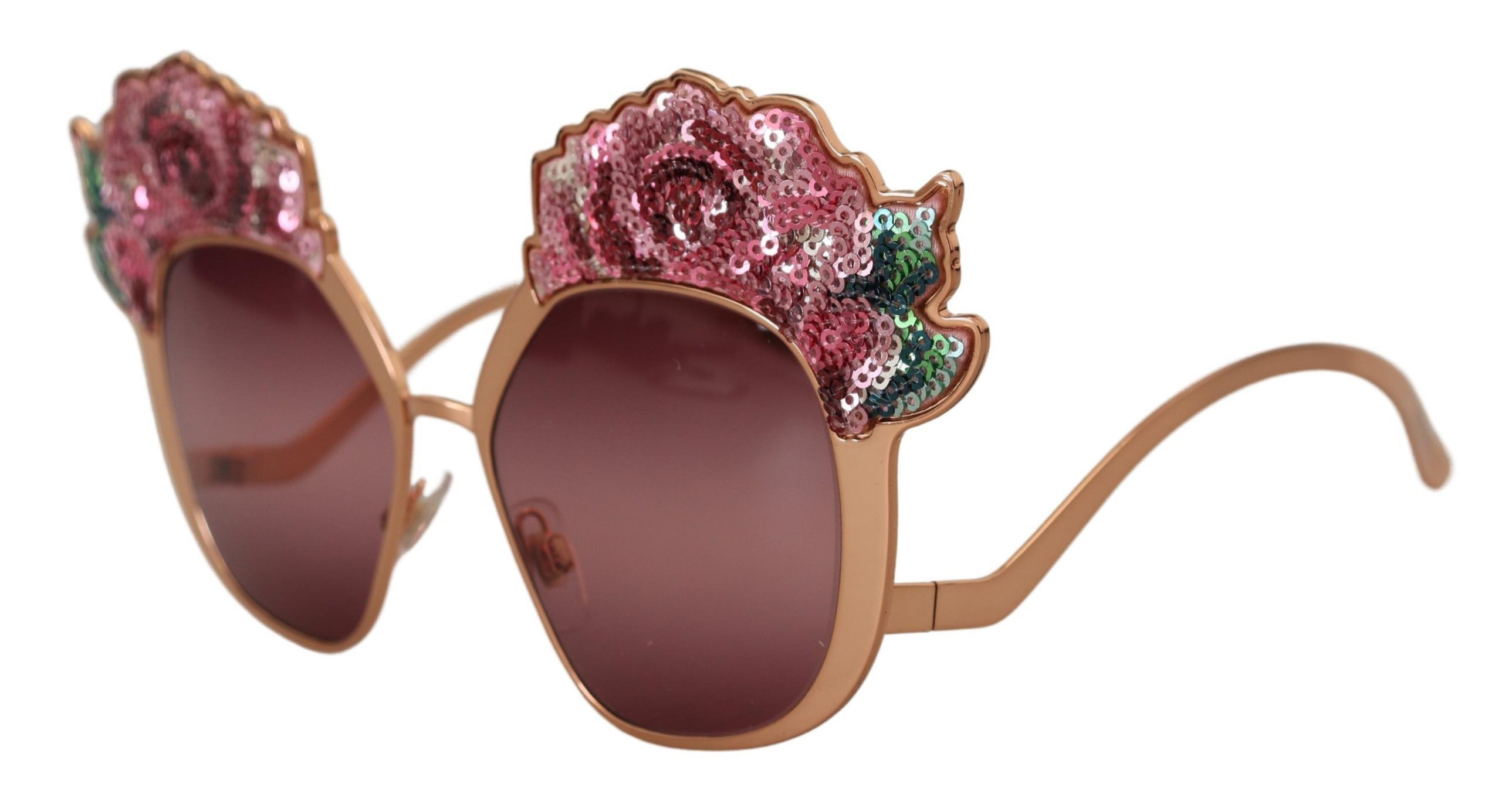 Dolce & Gabbana Chic Rose Sequin Embroidered Women's Sunglasses Size ONE SIZE - 2 Thumbnail