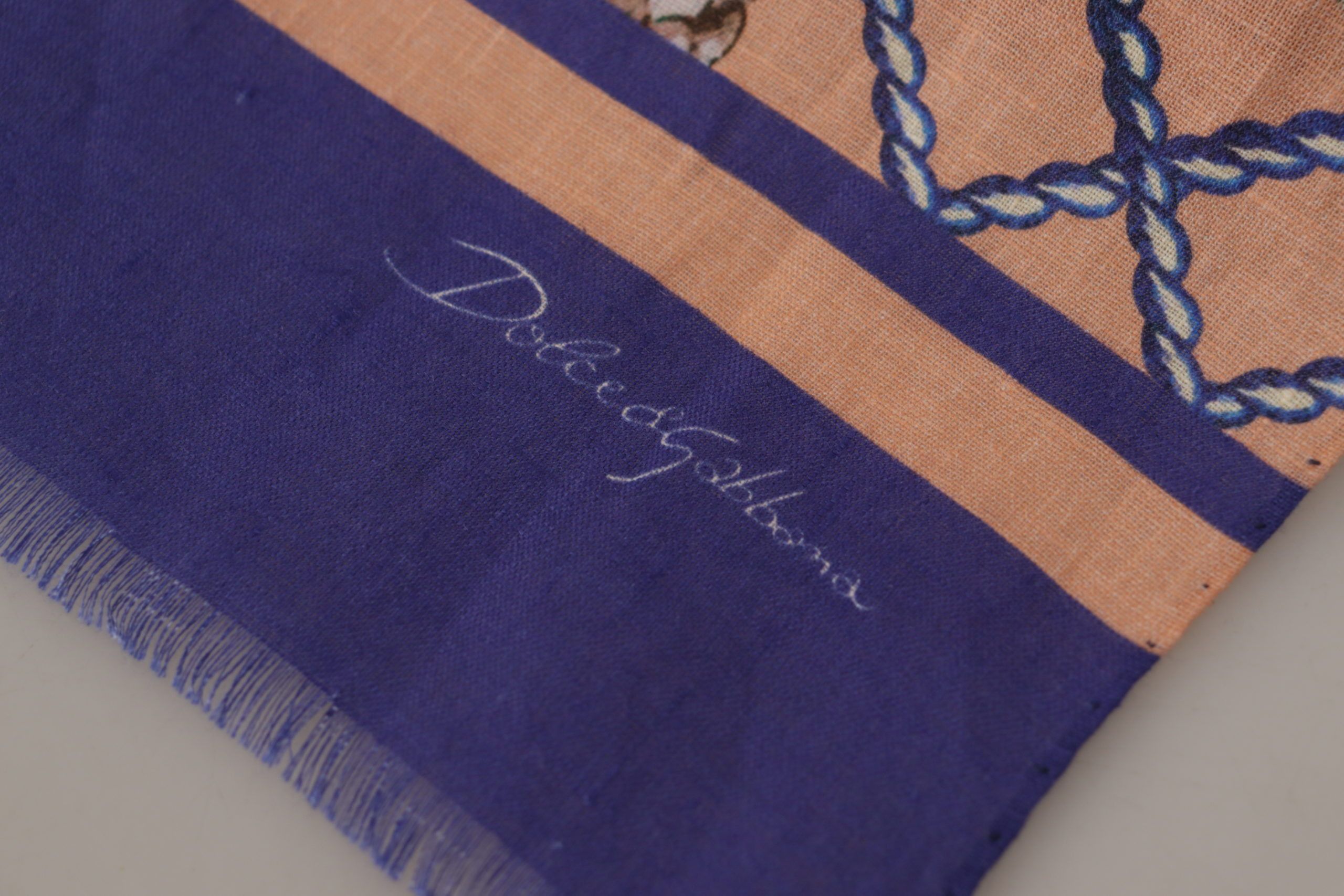 Dolce & Gabbana Multicolor Seashell Linen Scarf for Men's Men Size ONE SIZE - 6 Thumbnail
