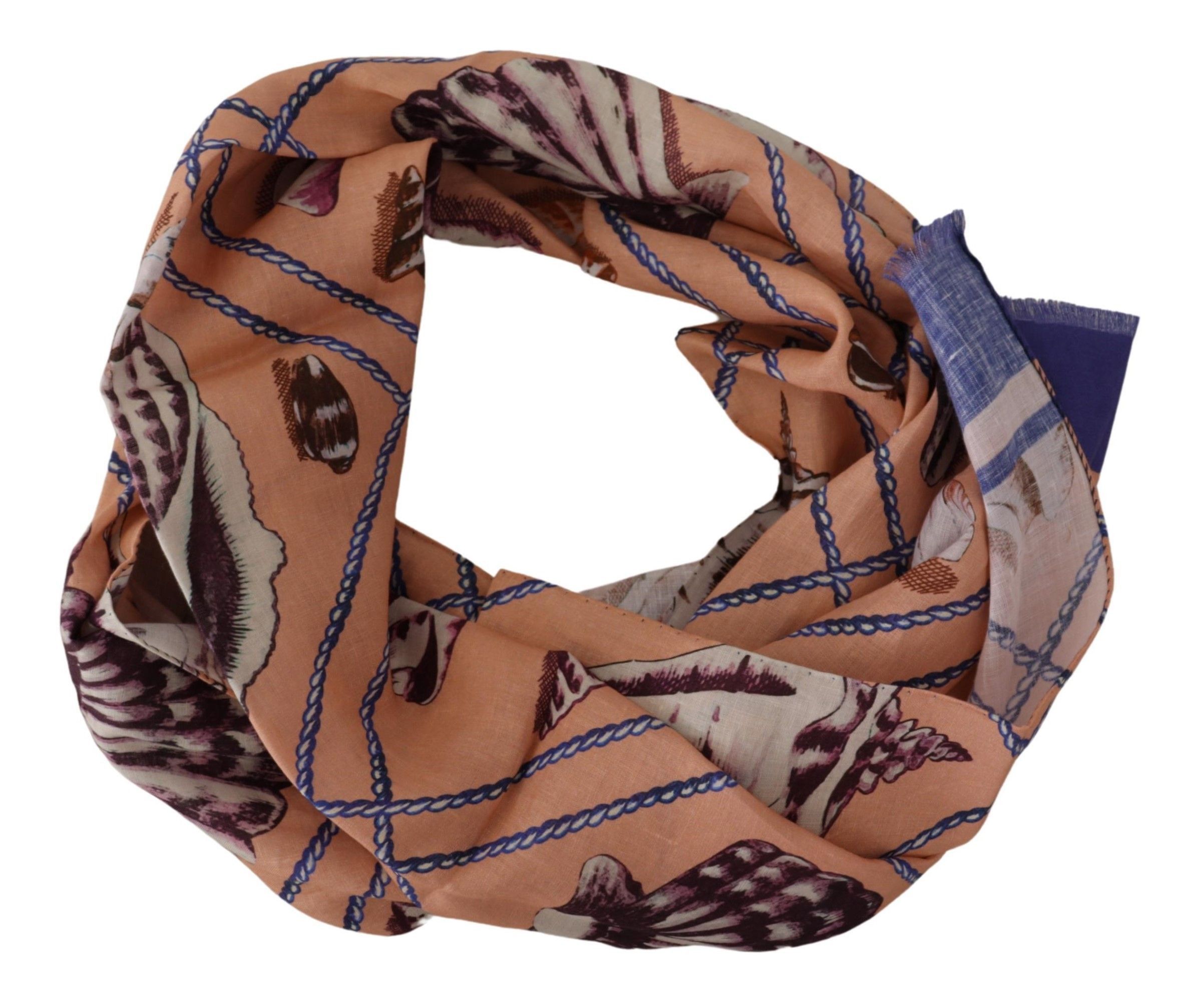 Dolce & Gabbana Multicolor Seashell Linen Scarf for Men's Men Size ONE SIZE - 3 Thumbnail