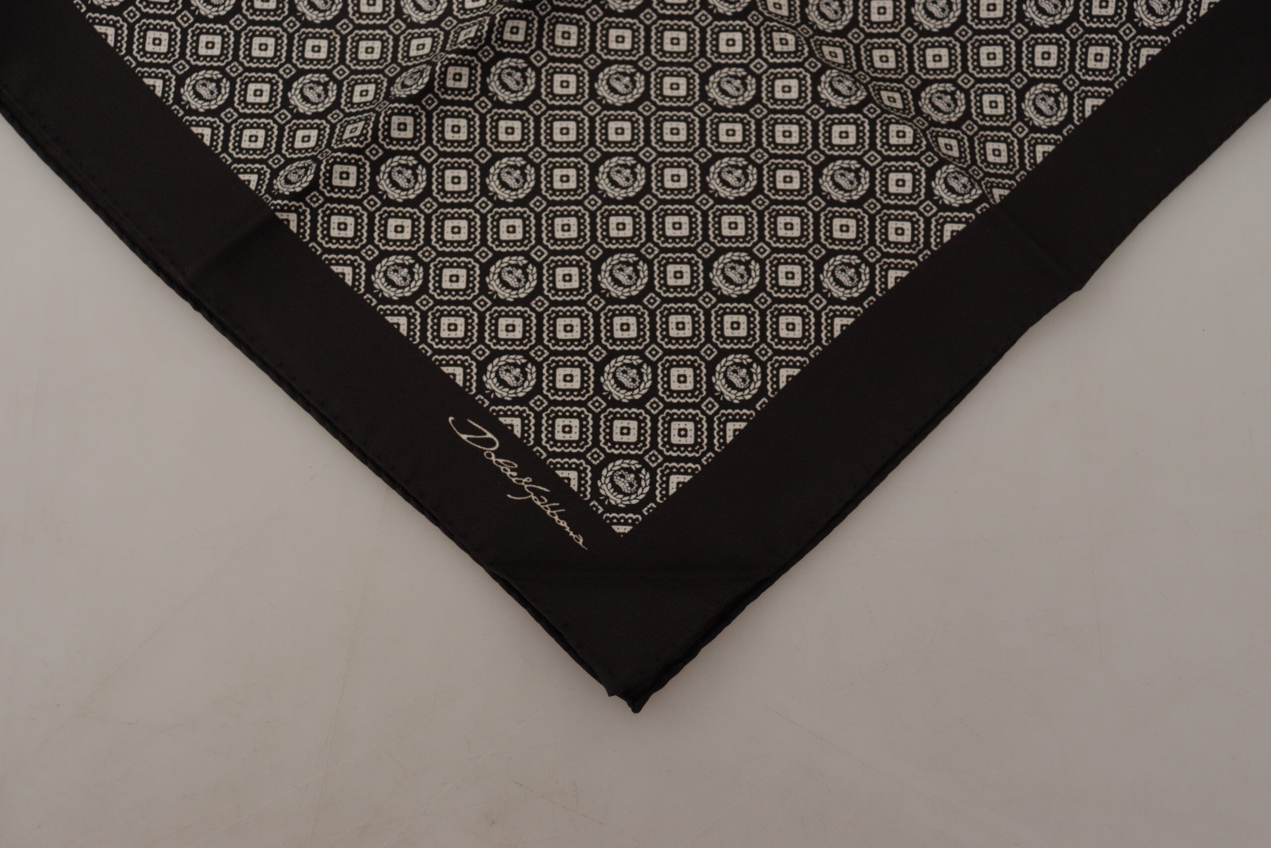Dolce & Gabbana Elegant Black Silk Men's Scarf Men's Wrap Size ONE SIZE - 3 Thumbnail