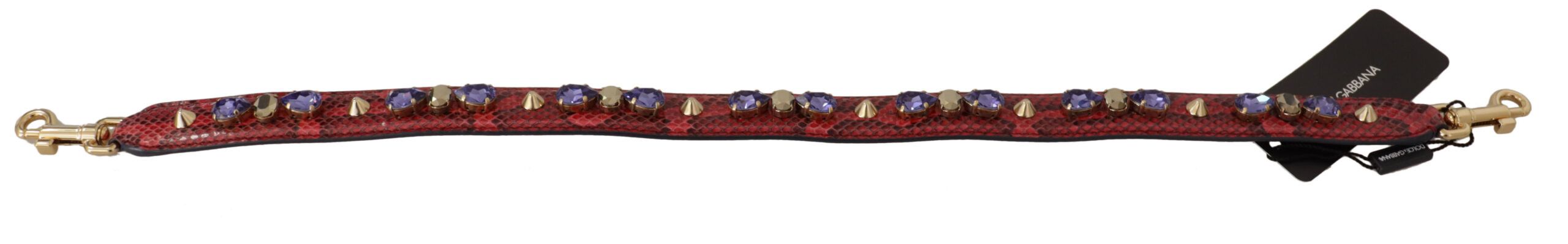 Dolce & Gabbana Elegant Red Python Leather Handbag Women's Strap Size ONE SIZE - 3 Thumbnail