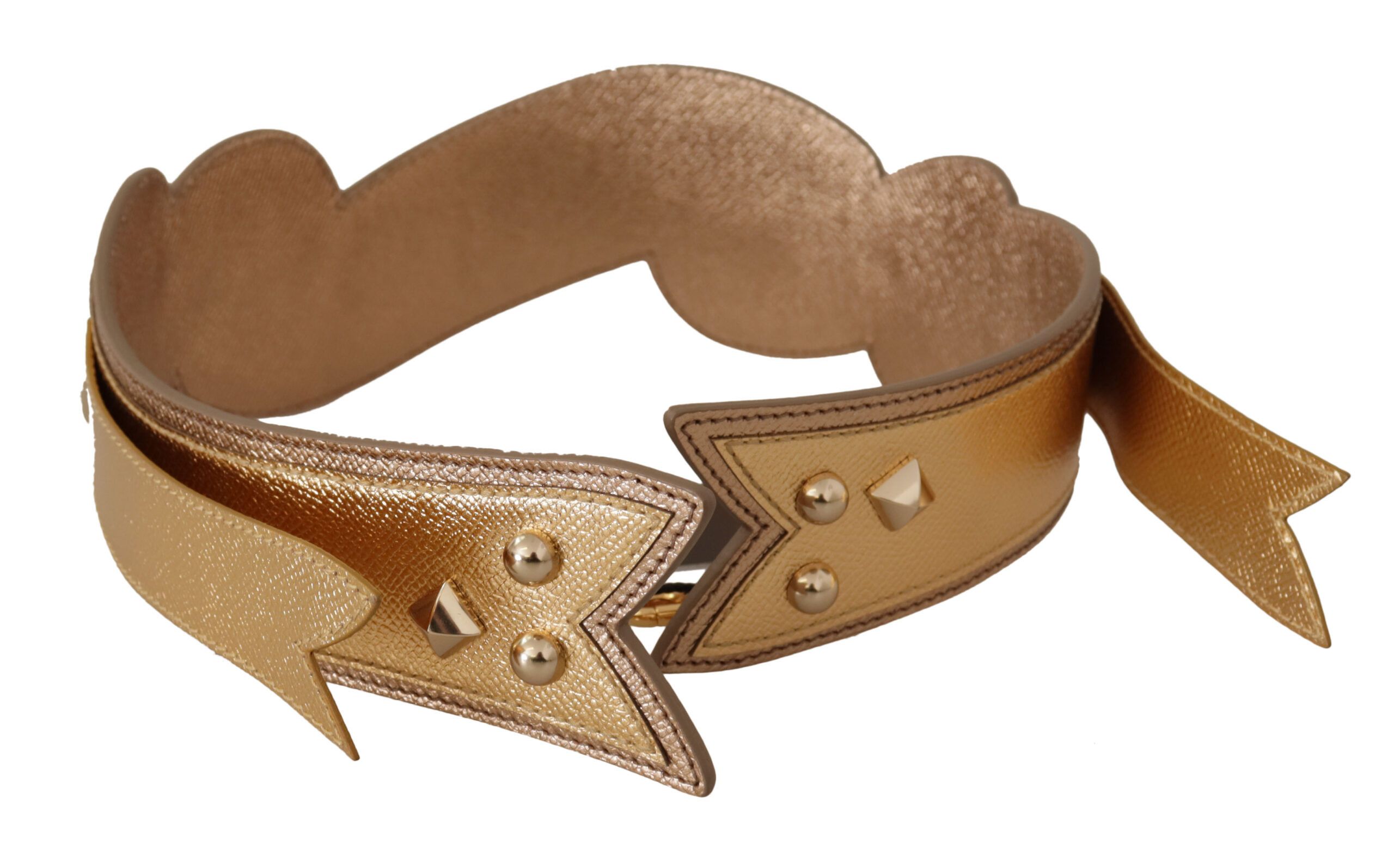 Dolce & Gabbana Elegant Gold Leather Shoulder Women's Strap Size ONE SIZE - 2 Thumbnail