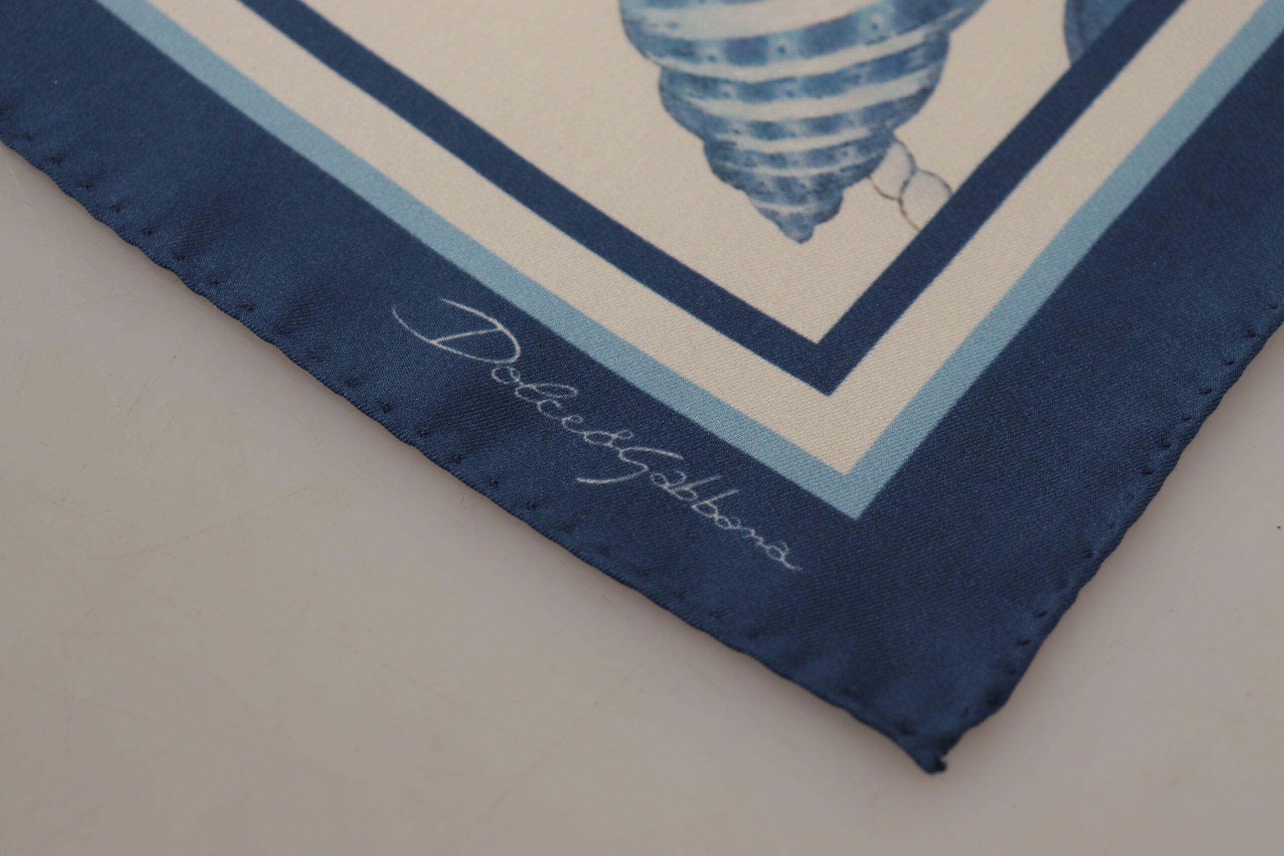 Dolce & Gabbana Elegant Blue Silk Men's Square Men's Scarf Size ONE SIZE - 2 Thumbnail