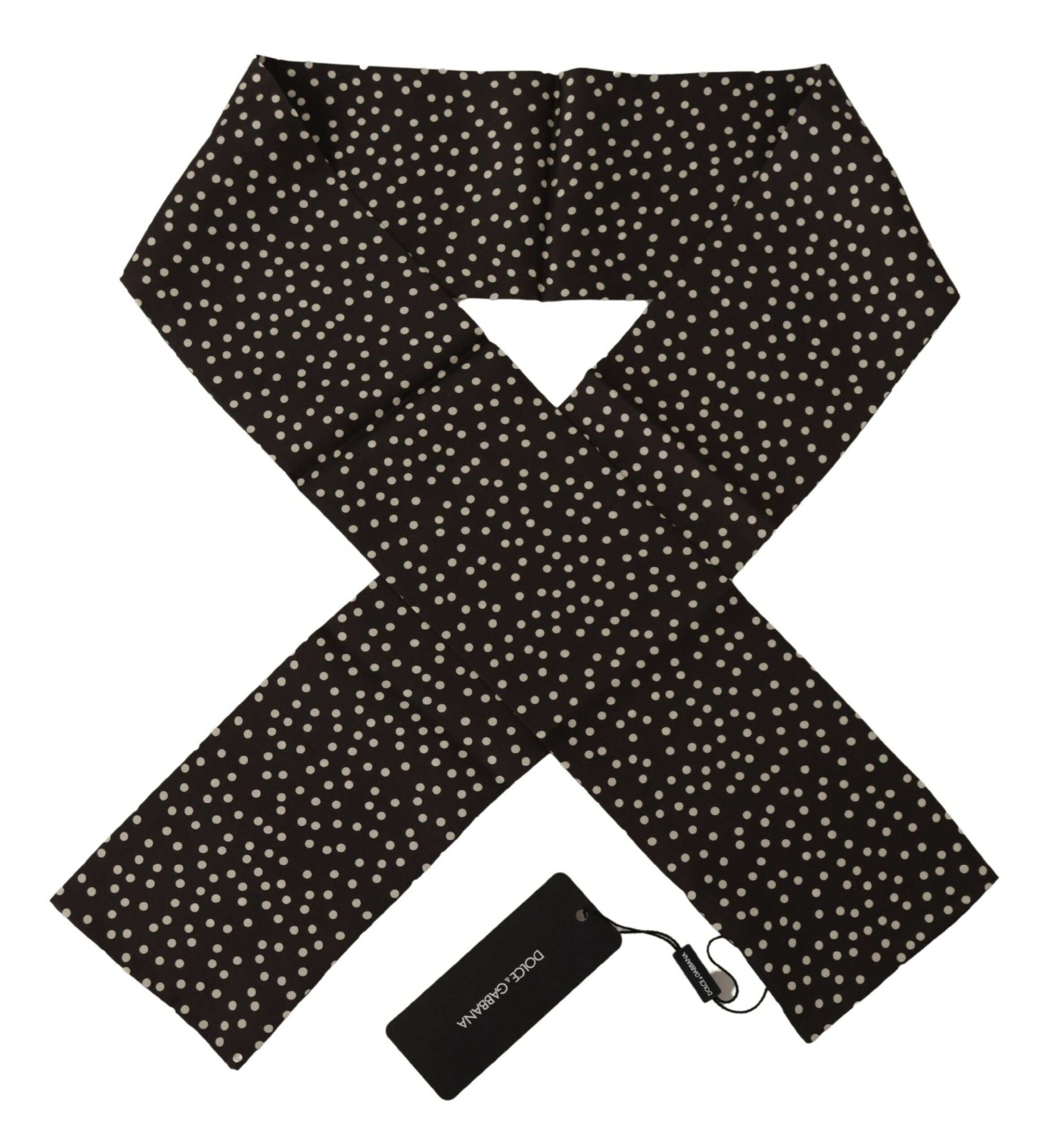 Dolce & Gabbana Elegant Silk Polka Dot Men's Men's Scarf Size ONE SIZE - 3 Thumbnail