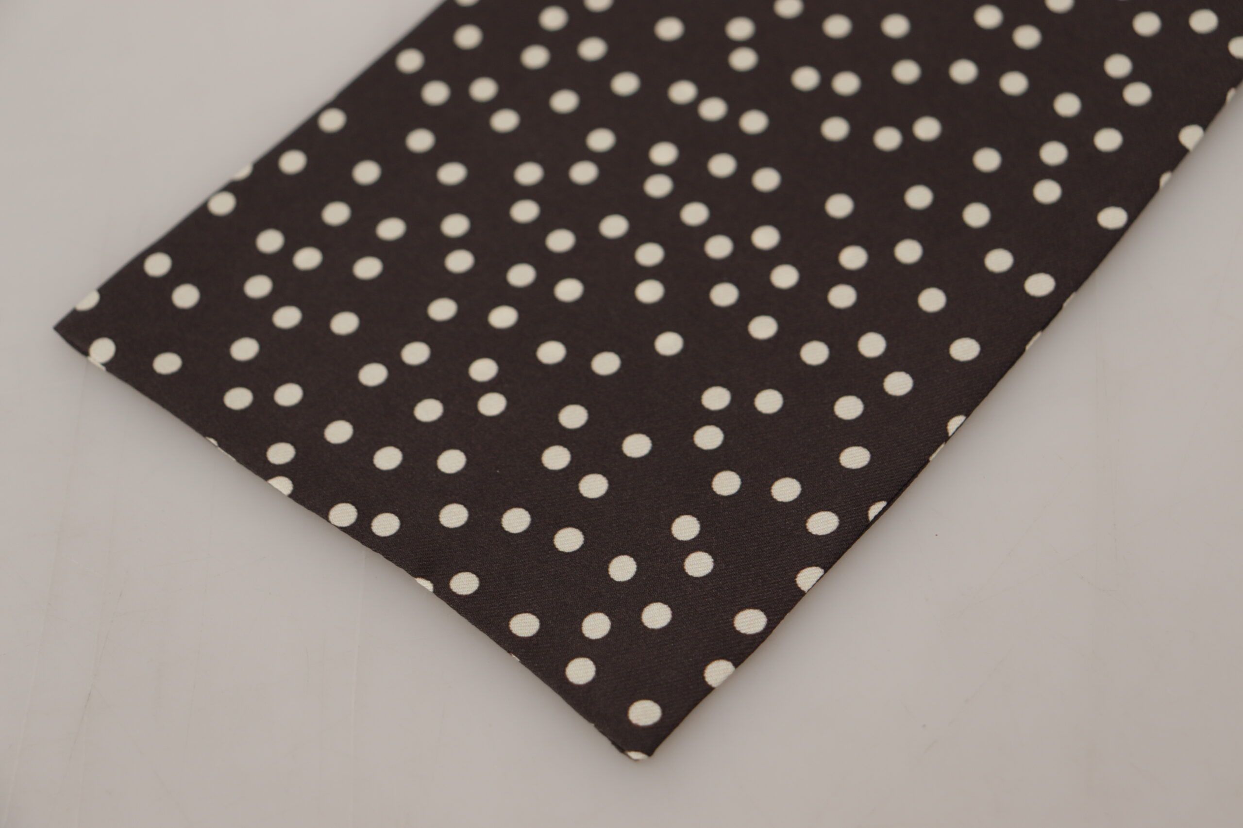 Dolce & Gabbana Elegant Silk Polka Dot Men's Men's Scarf Size ONE SIZE - 4 Thumbnail