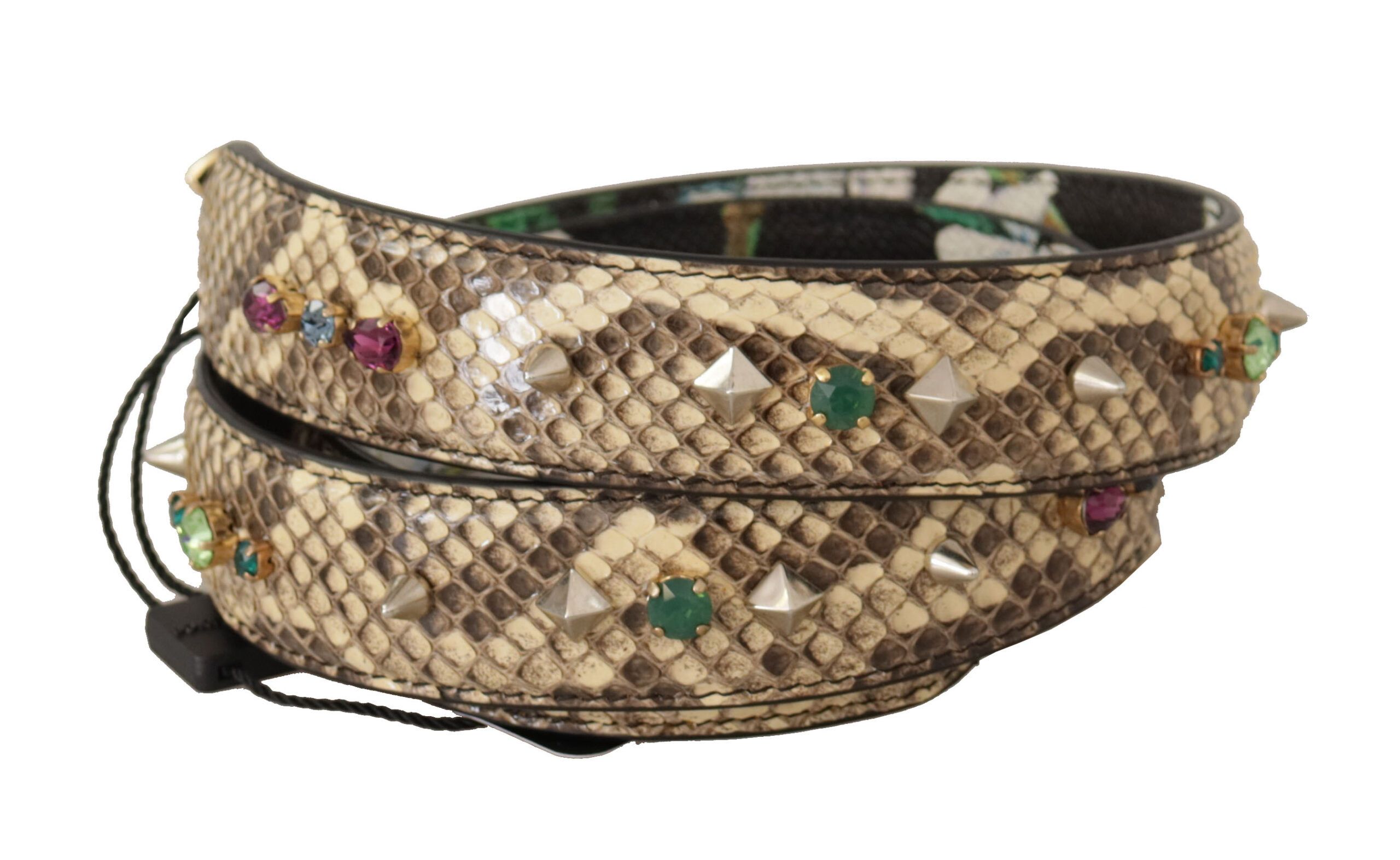 Dolce & Gabbana Elegant Beige Python Leather Shoulder Women's Strap Size ONE SIZE - 2 Thumbnail