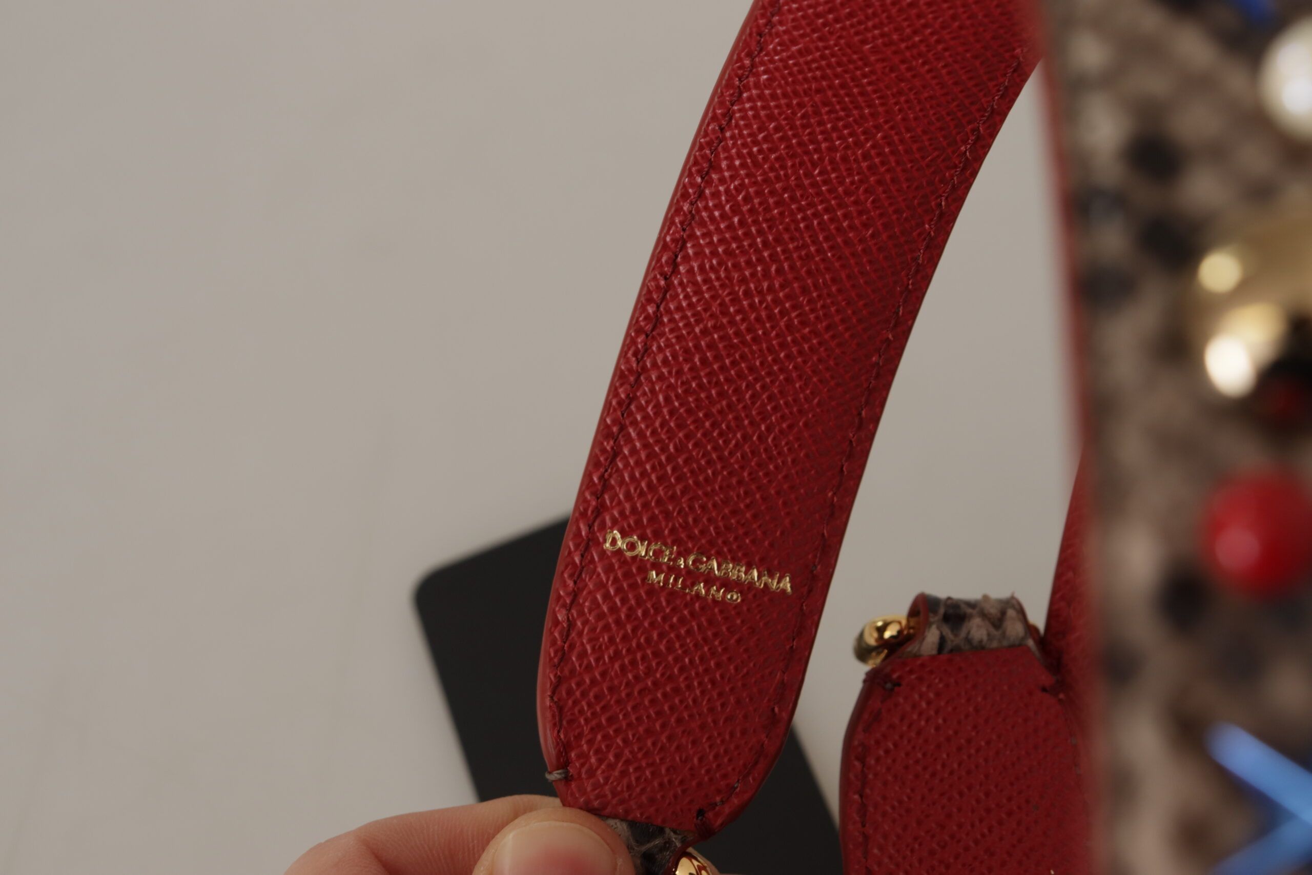 Dolce & Gabbana Elegant Python Leather Shoulder Women's Strap Size ONE SIZE - 4 Thumbnail