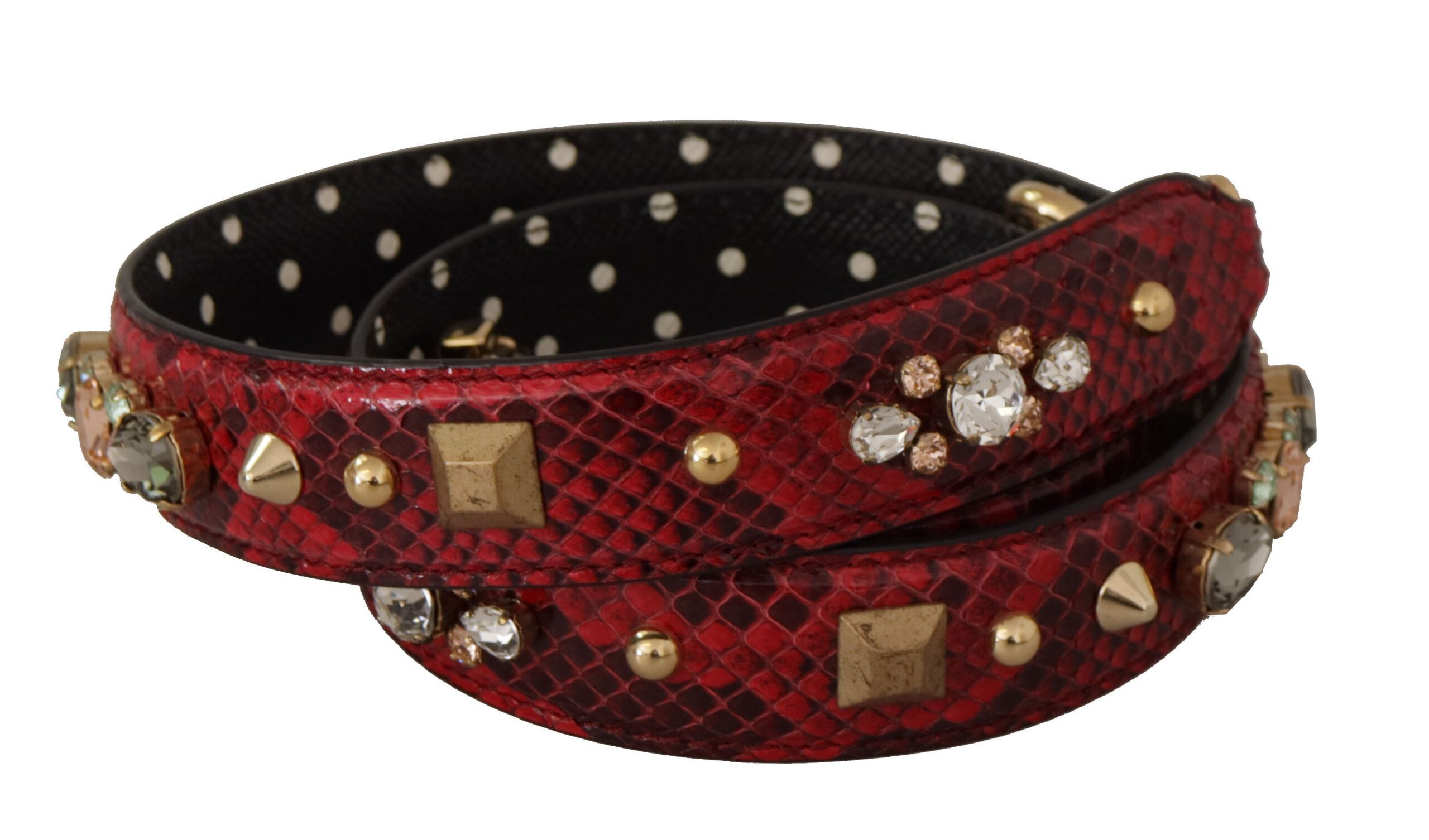 Dolce & Gabbana Red Python Leather Shoulder Bag Women's Strap Size ONE SIZE - 2 Thumbnail