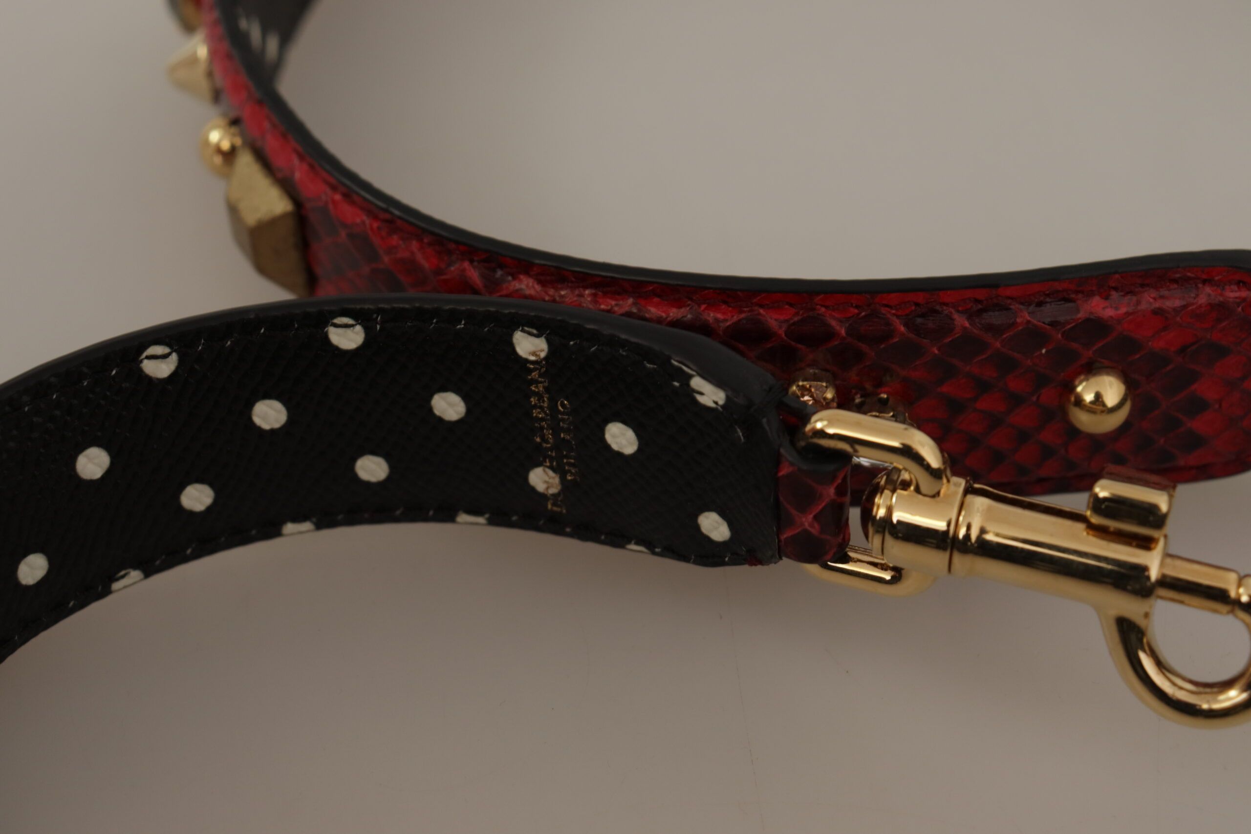 Dolce & Gabbana Red Python Leather Shoulder Bag Women's Strap Size ONE SIZE - 4 Thumbnail