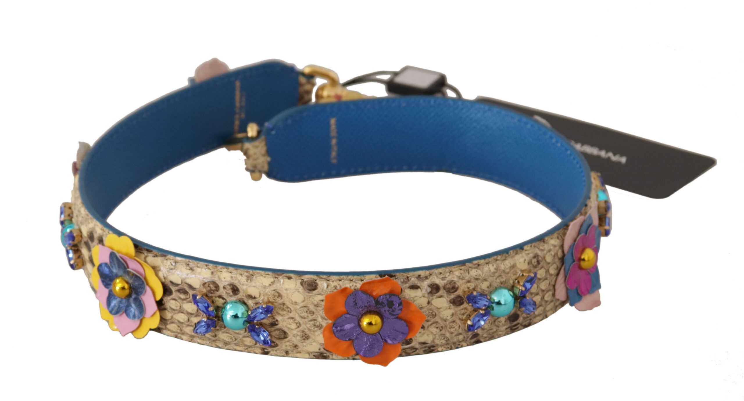 Dolce & Gabbana Elegant Beige Python Leather Women's Strap Size ONE SIZE - 5 Thumbnail