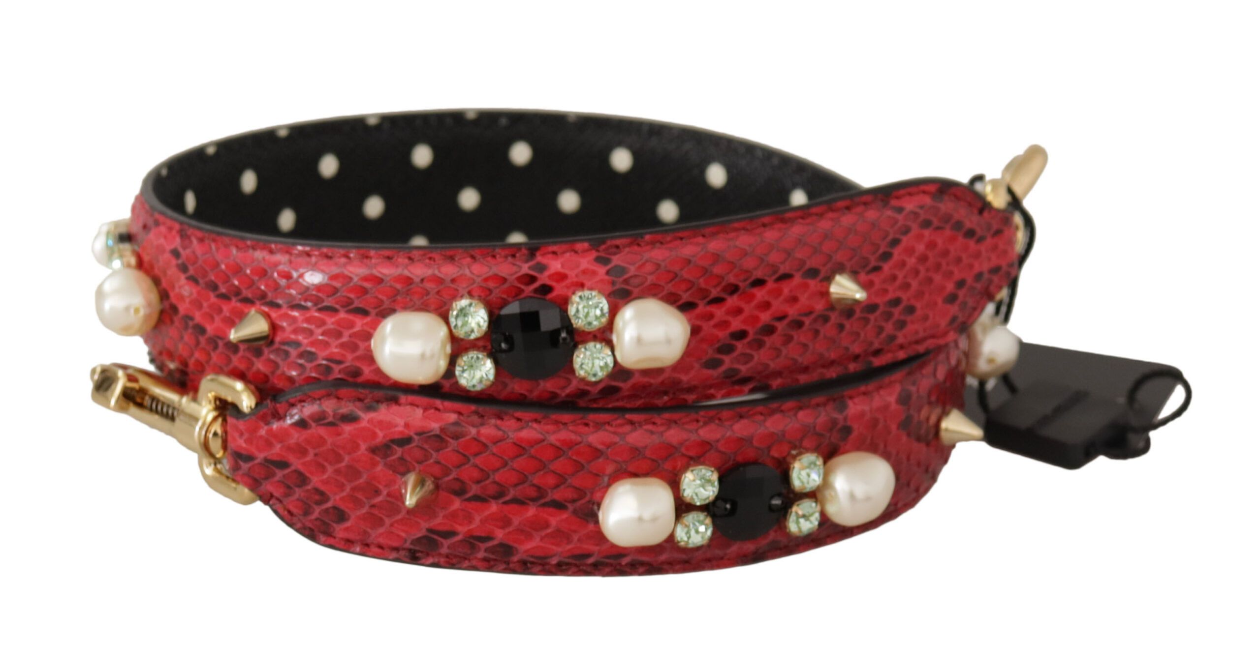 Dolce & Gabbana Elegant Red Python Leather Shoulder Women's Strap Size ONE SIZE - 2 Thumbnail