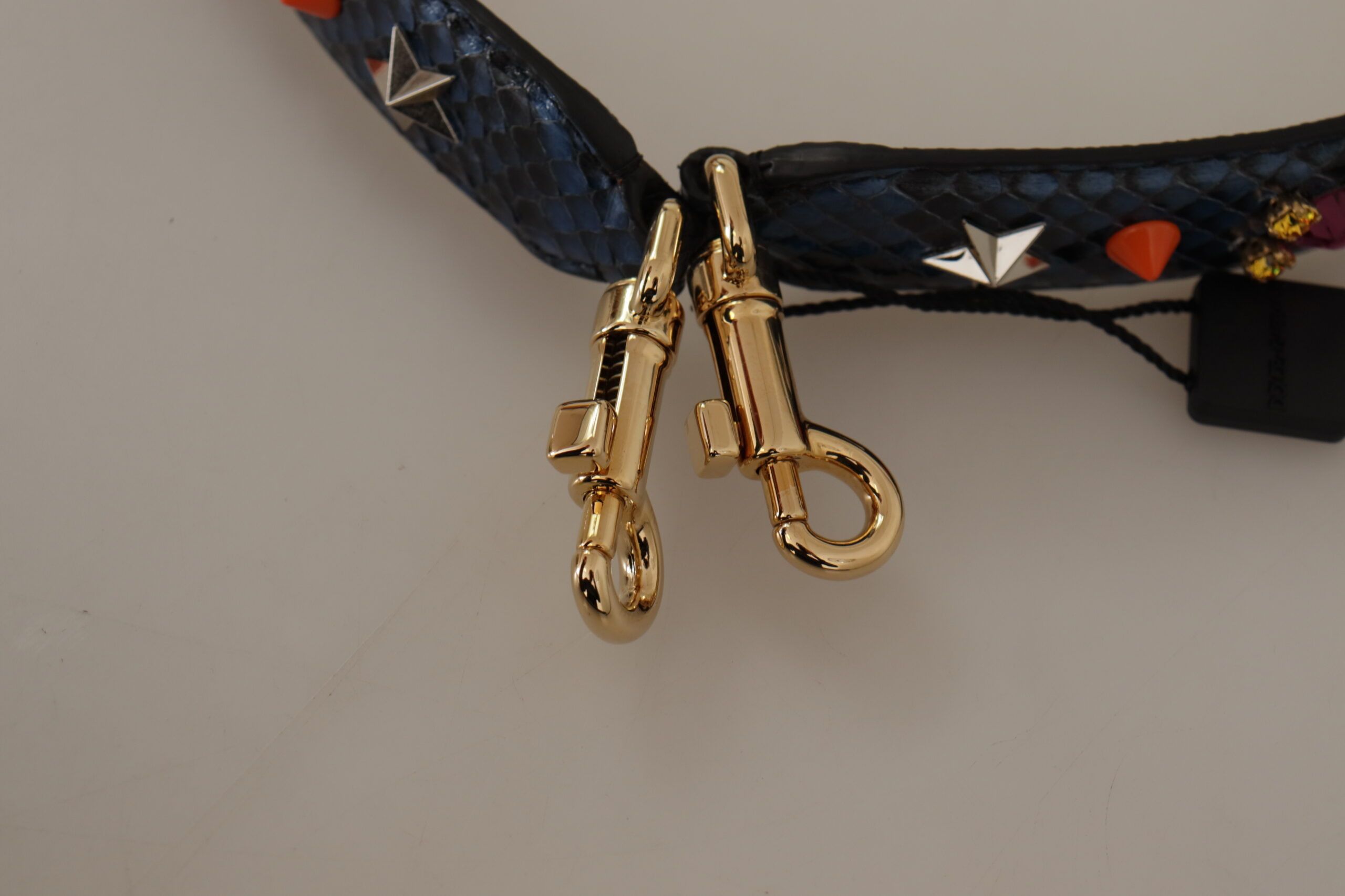 Dolce & Gabbana Elegant Blue Python Leather Bag Women's Strap Size ONE SIZE - 5 Thumbnail