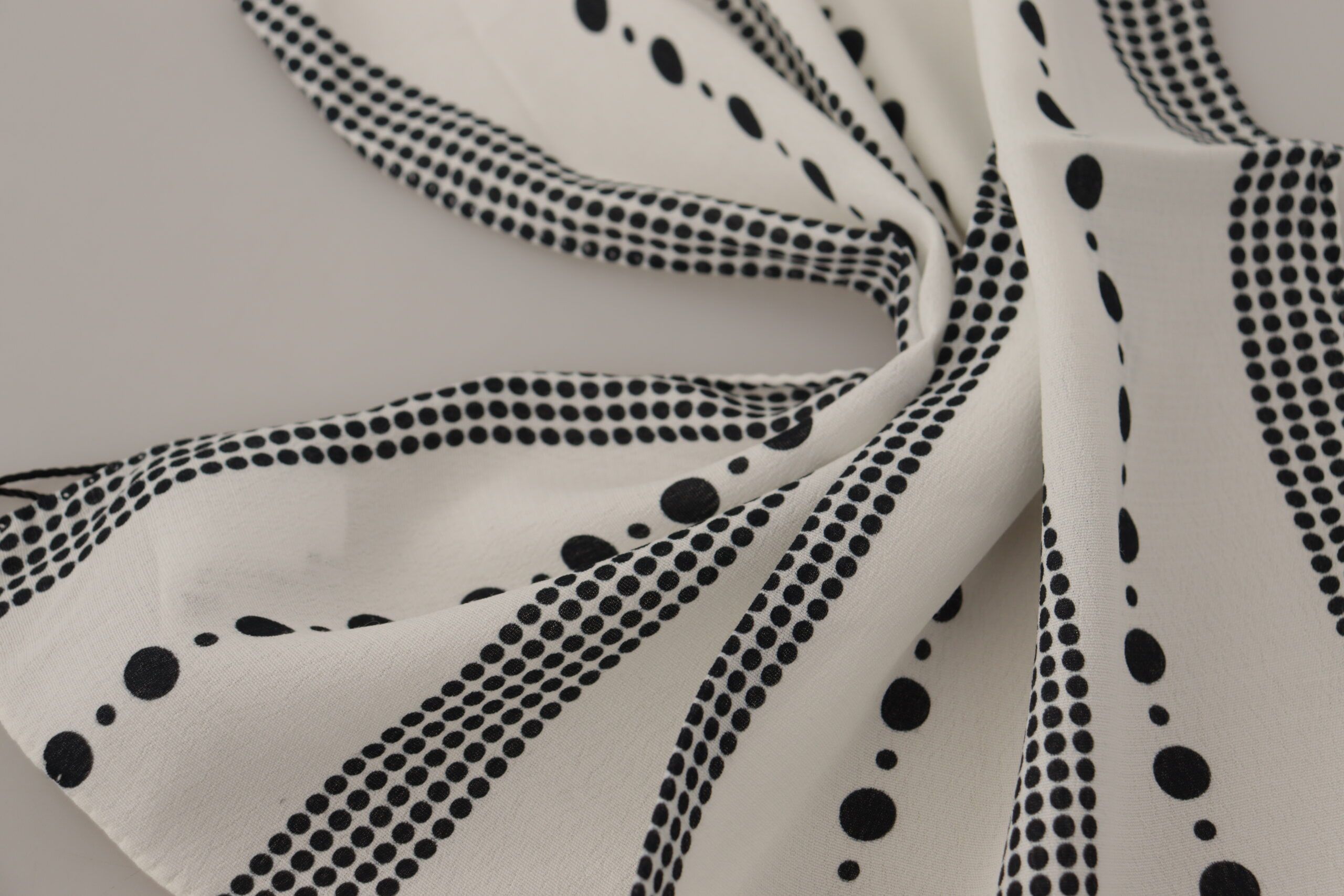 Dolce & Gabbana Elegant Dotted Stripe Men's Square Men's Scarf Size ONE SIZE - 2 Thumbnail