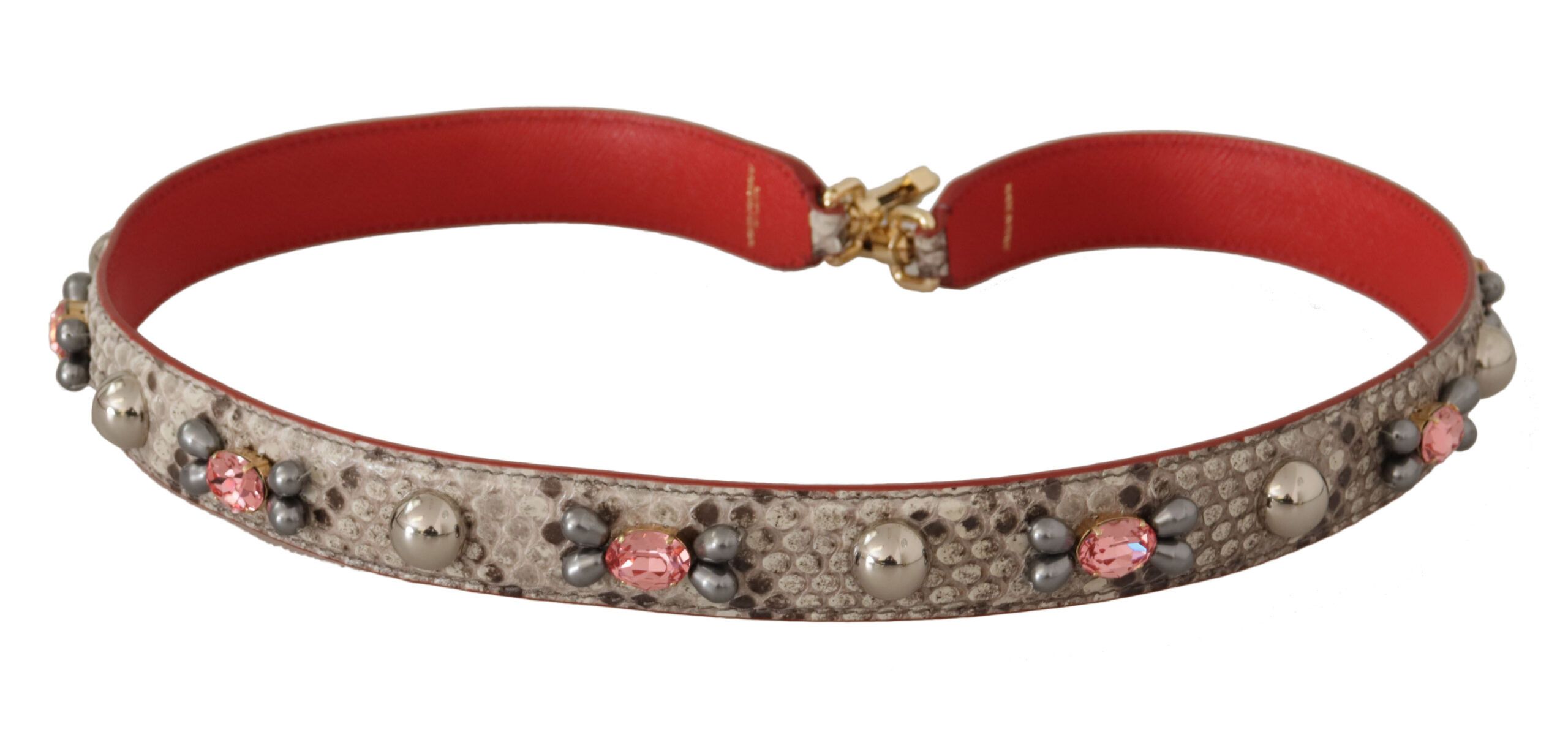 Dolce & Gabbana Opulent Python Leather Bag Strap in Women's Beige Size ONE SIZE - 5 Thumbnail