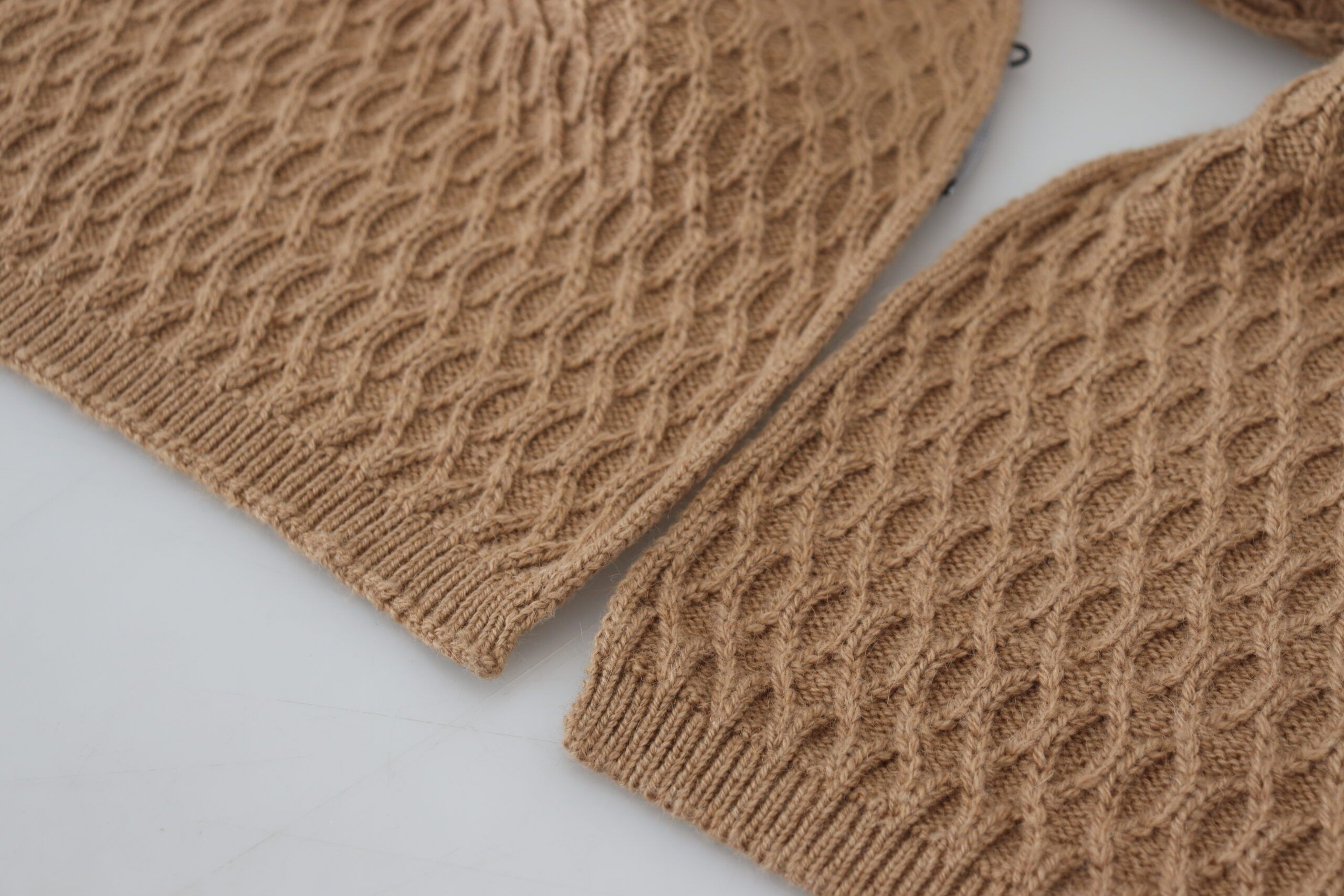 Dolce & Gabbana Elegant Dark Brown Knitted Women's Scarf Size ONE SIZE - 5 Thumbnail