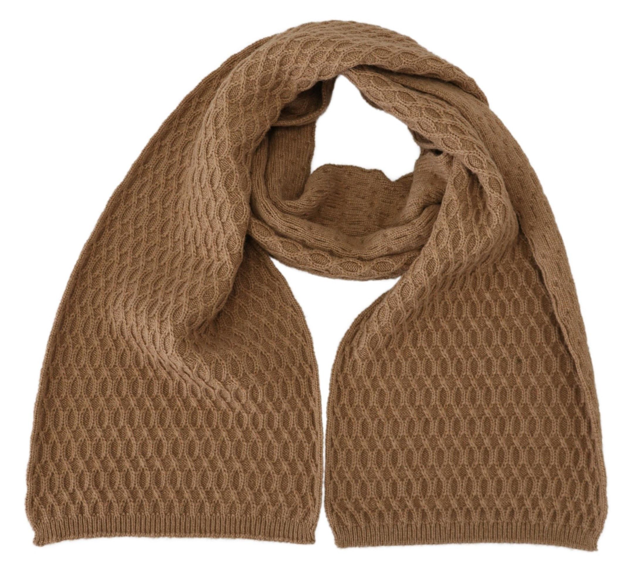 Dolce & Gabbana Elegant Dark Brown Knitted Women's Scarf Size ONE SIZE - 4 Thumbnail