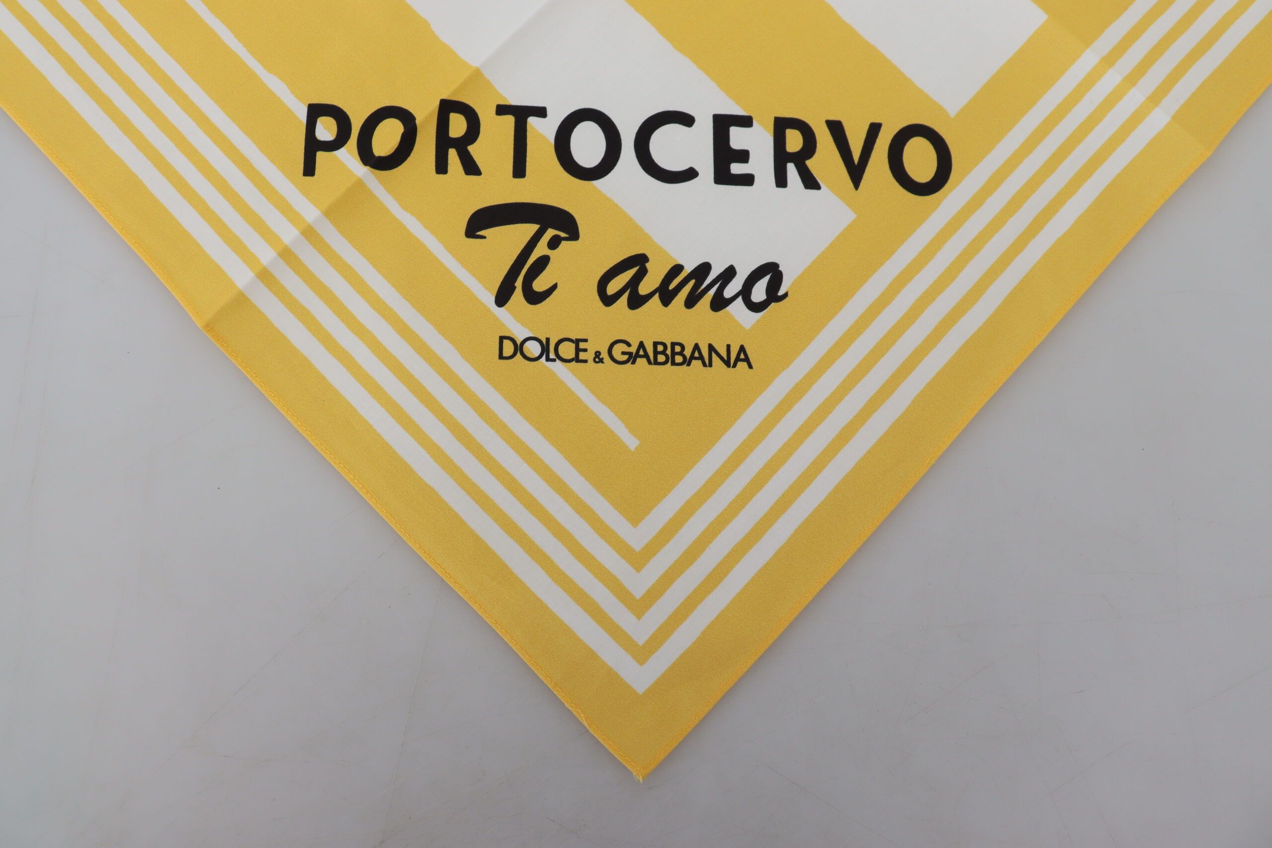 Dolce & Gabbana Elegant Yellow Cotton Square Women's Scarf Size ONE SIZE - 3 Thumbnail