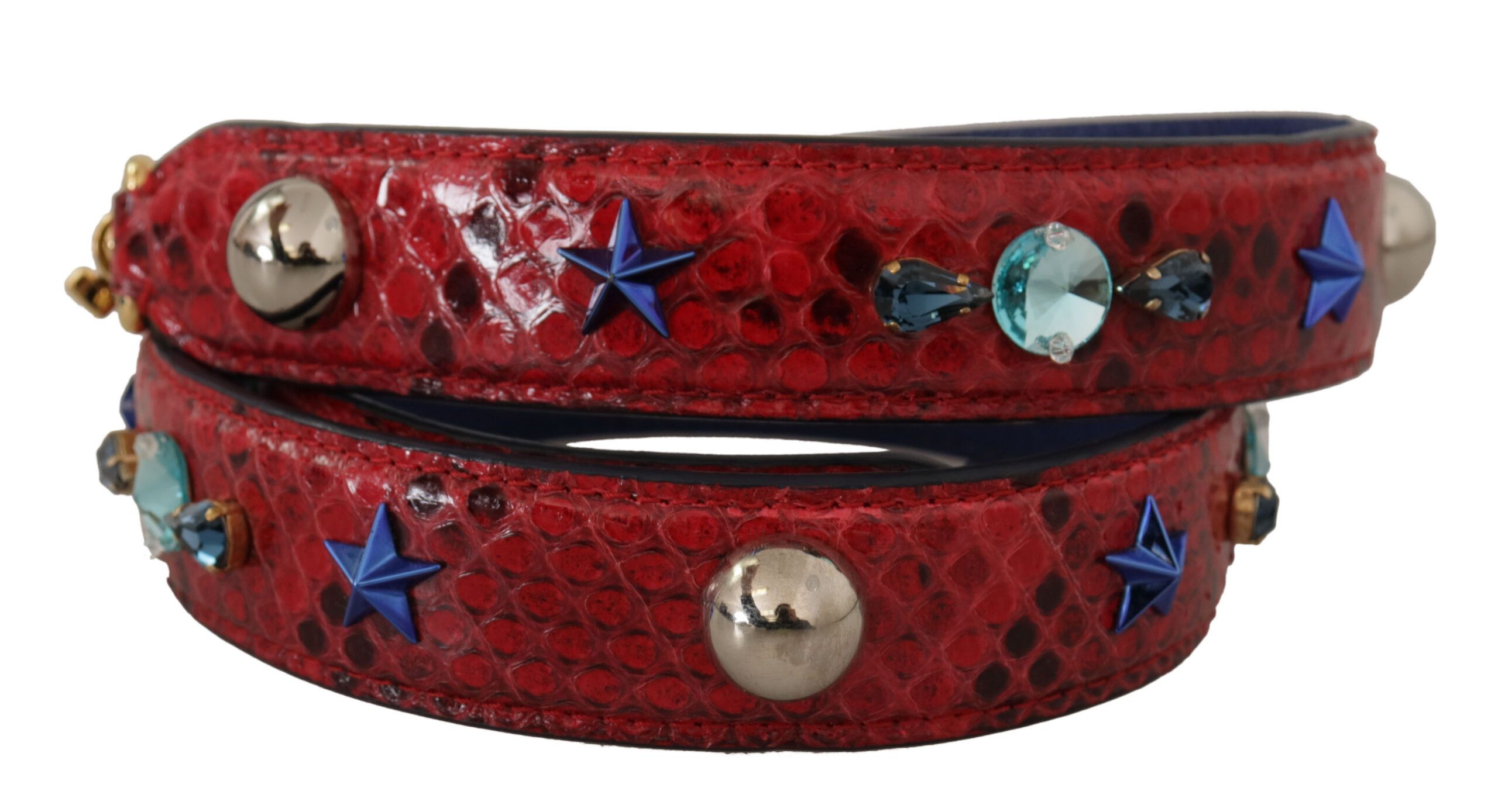 Dolce & Gabbana Chic Red Python Leather Shoulder Women's Strap Size ONE SIZE - 2 Thumbnail