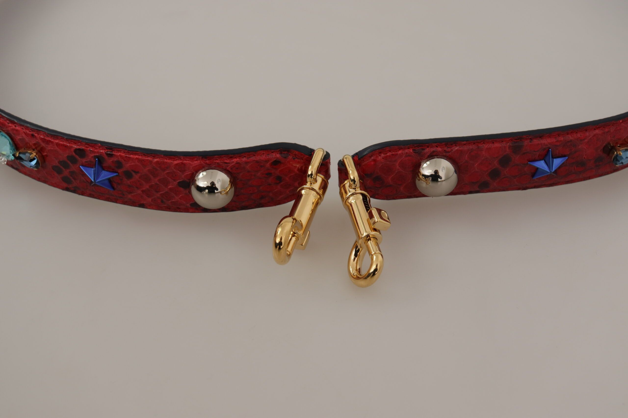Dolce & Gabbana Chic Red Python Leather Shoulder Women's Strap Size ONE SIZE - 4 Thumbnail