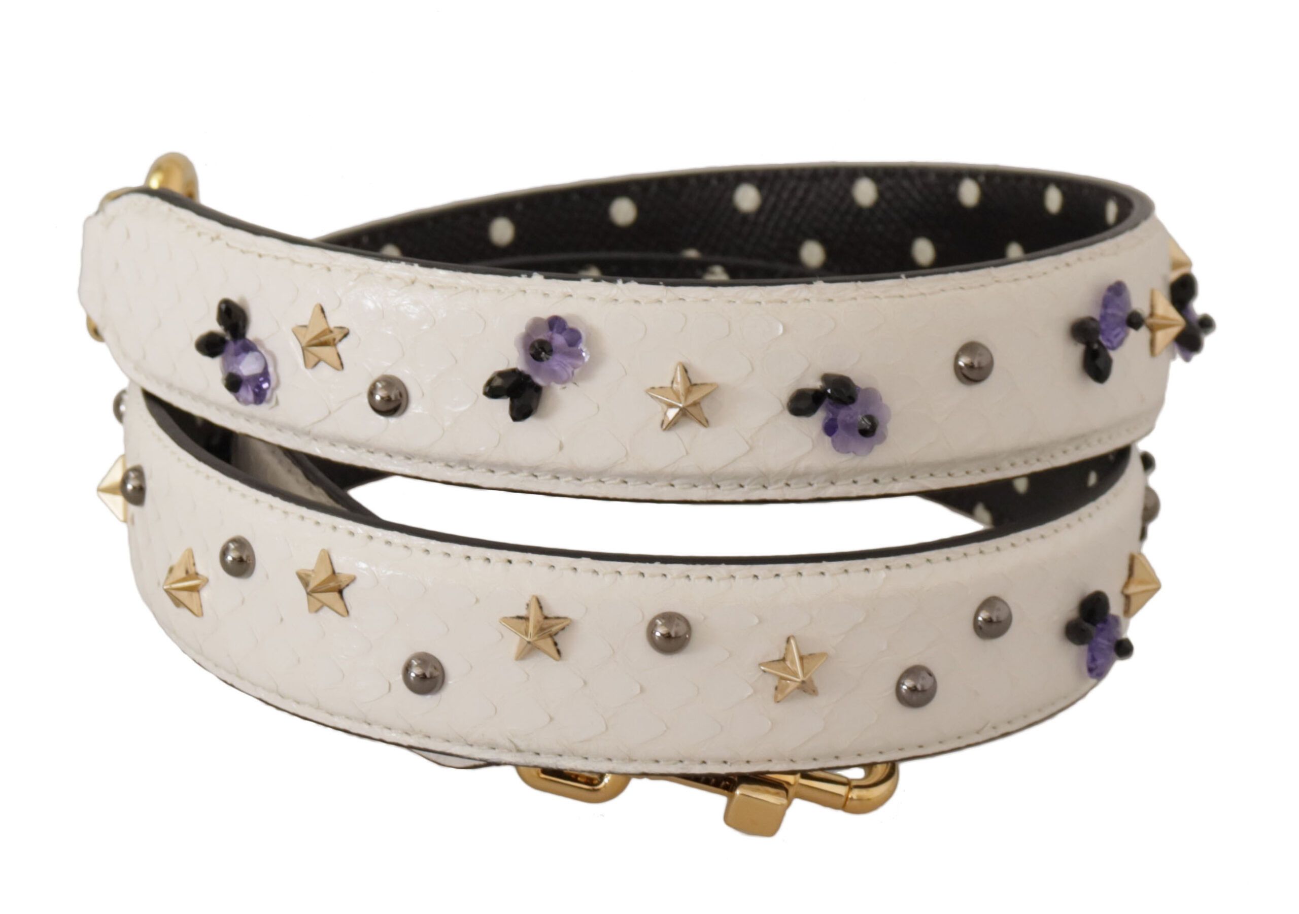 Dolce & Gabbana Elegant White Leather Shoulder Strap Women's Accessory Size ONE SIZE - 2 Thumbnail