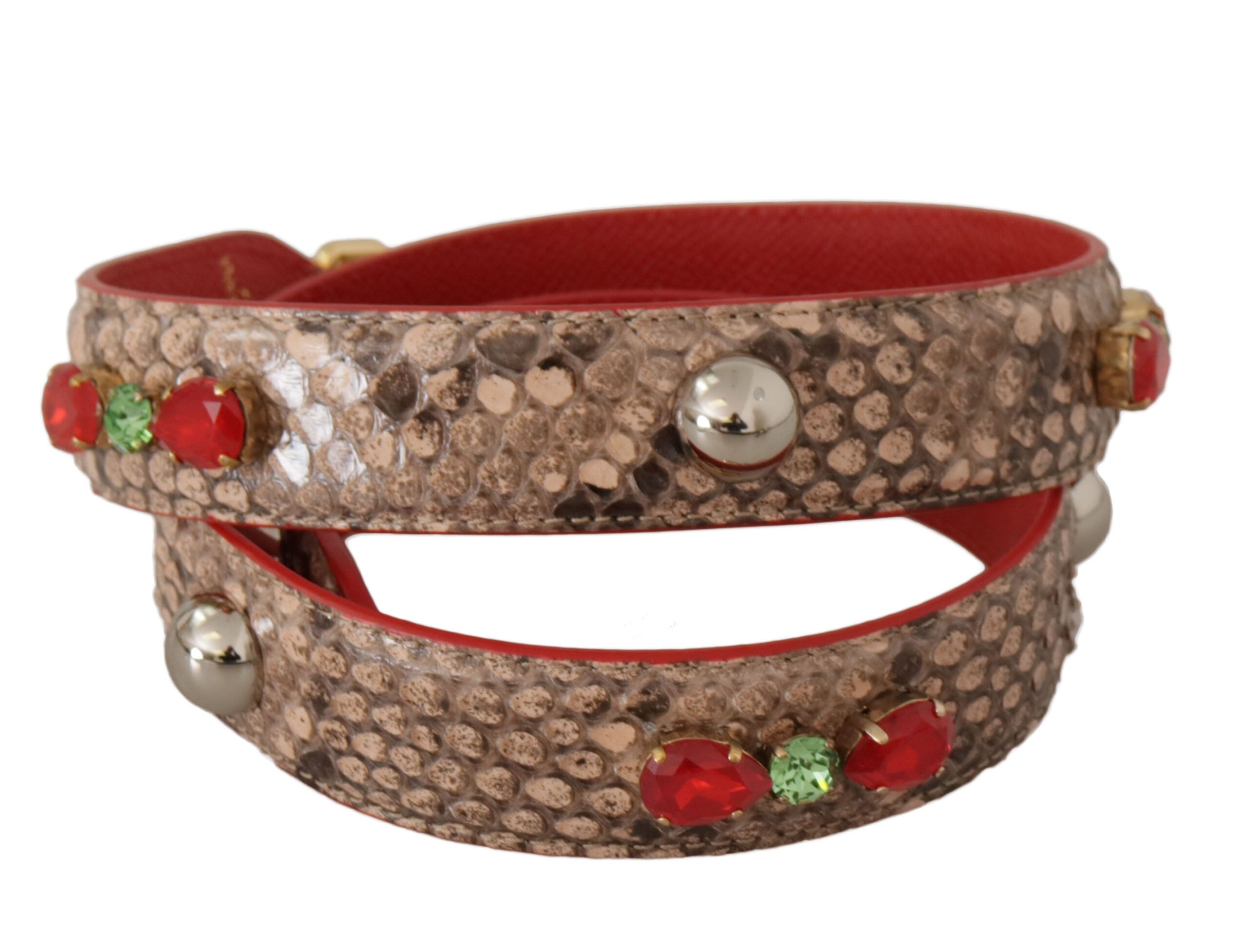 Dolce & Gabbana Chic Brown Python Leather Bag Women's Strap Size ONE SIZE - 2 Thumbnail