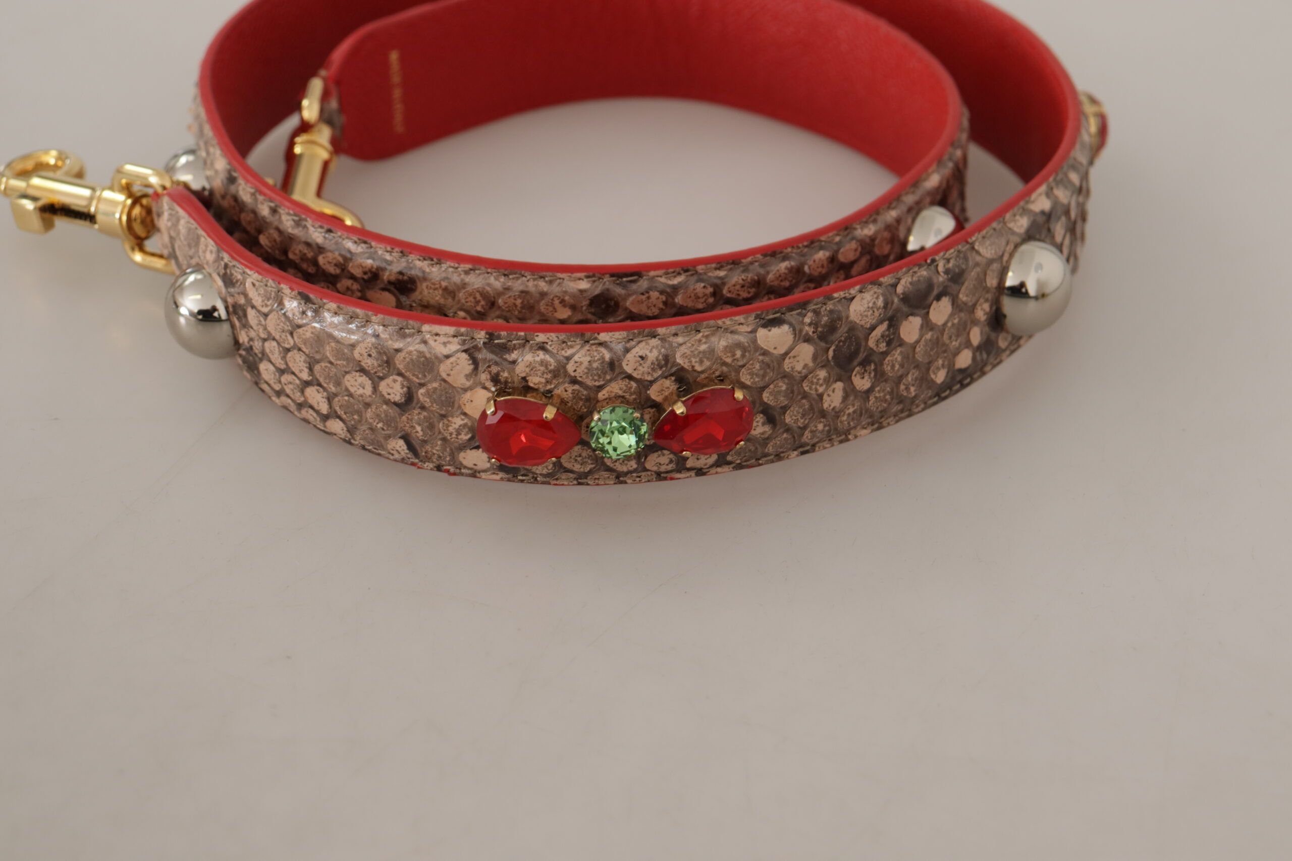 Dolce & Gabbana Chic Brown Python Leather Bag Women's Strap Size ONE SIZE - 4 Thumbnail