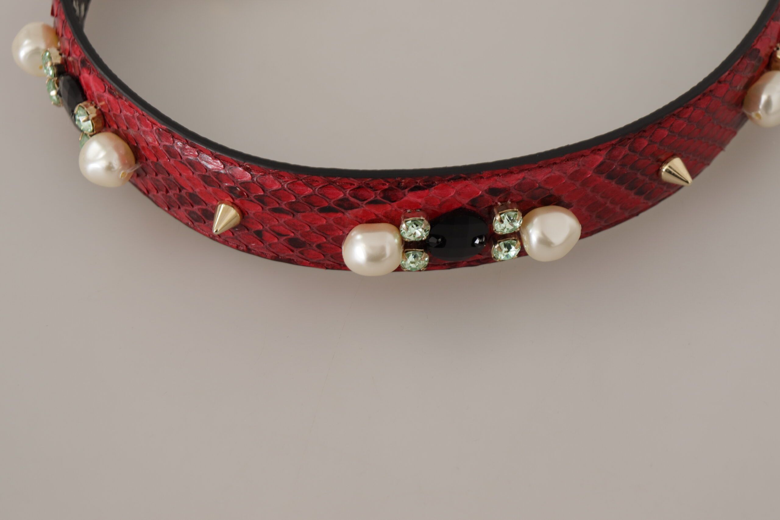 Dolce & Gabbana Elegant Red Python Leather Shoulder Women's Strap Size ONE SIZE - 4 Thumbnail