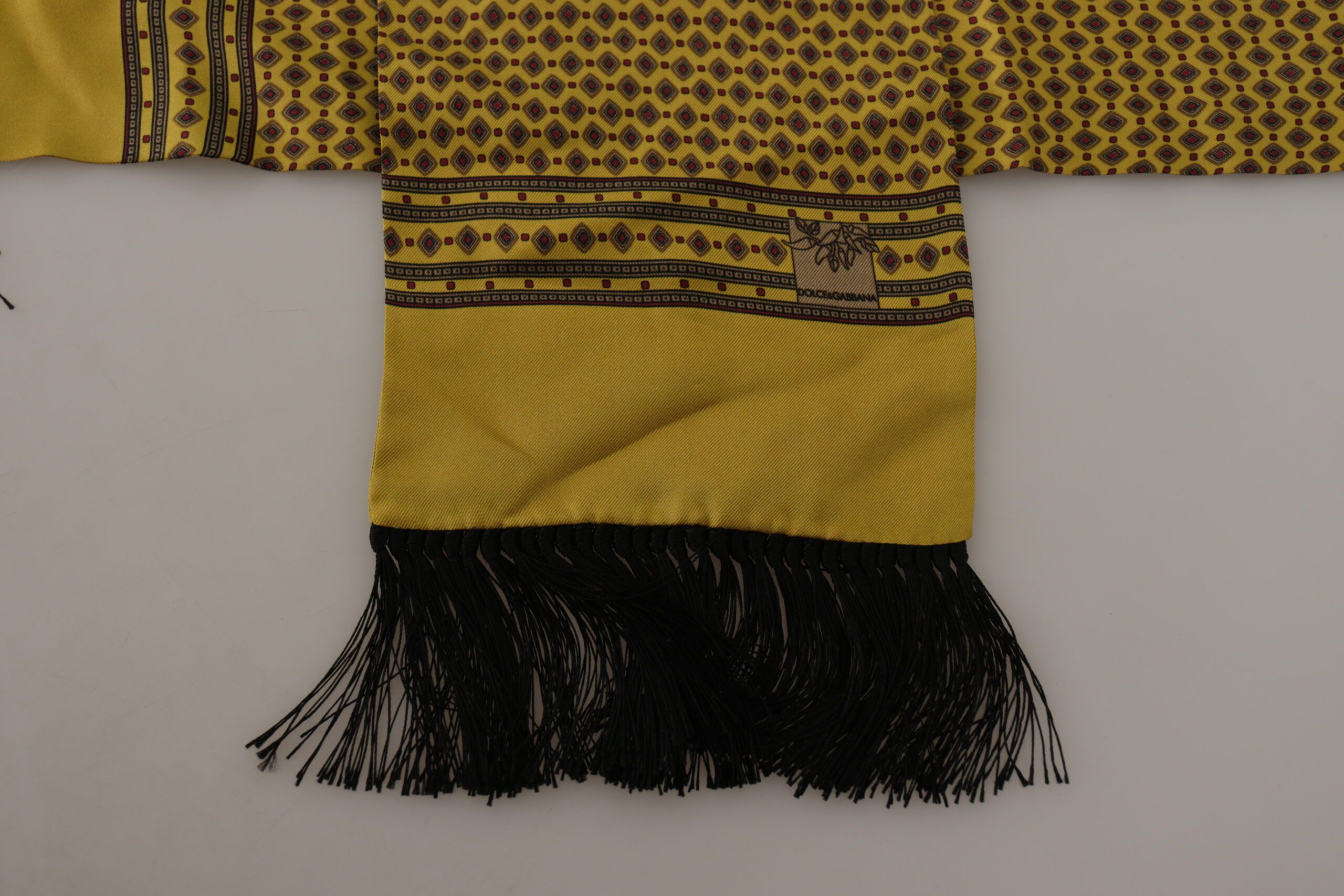 Dolce & Gabbana Elegant Yellow Silk Men's Men's Scarf Size ONE SIZE - 4 Thumbnail