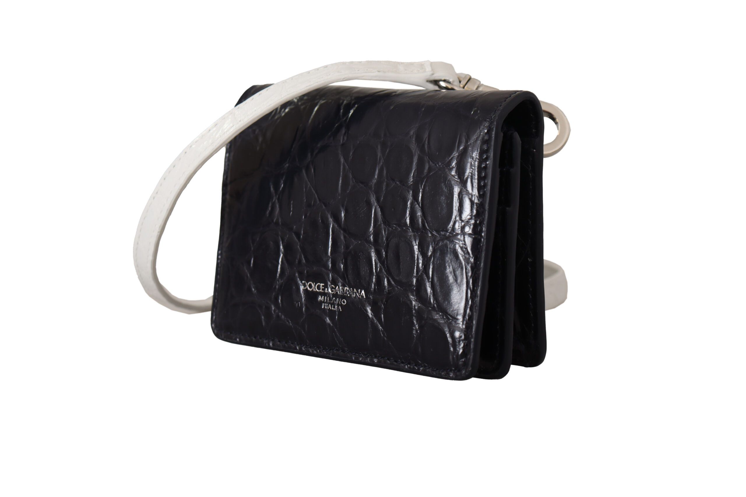 Dolce & Gabbana Blue Exotic Leather Bifold Wallet with Men's Strap Size ONE SIZE - 2 Thumbnail