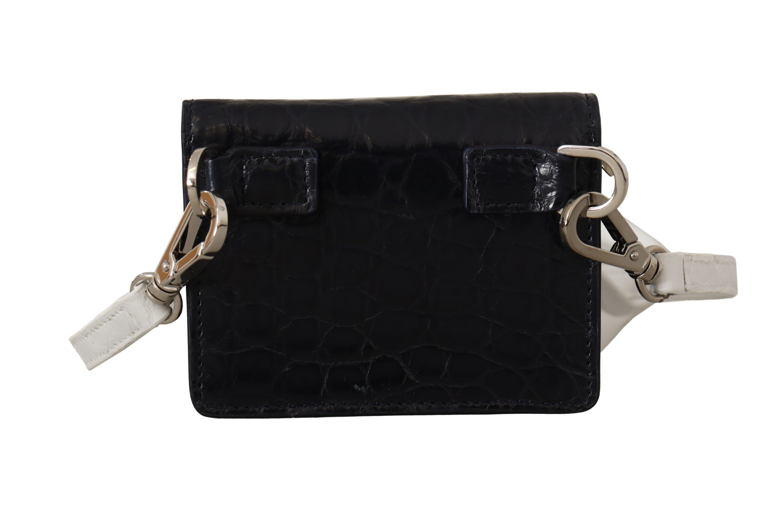 Dolce & Gabbana Blue Exotic Leather Bifold Wallet with Men's Strap Size ONE SIZE - 3 Thumbnail
