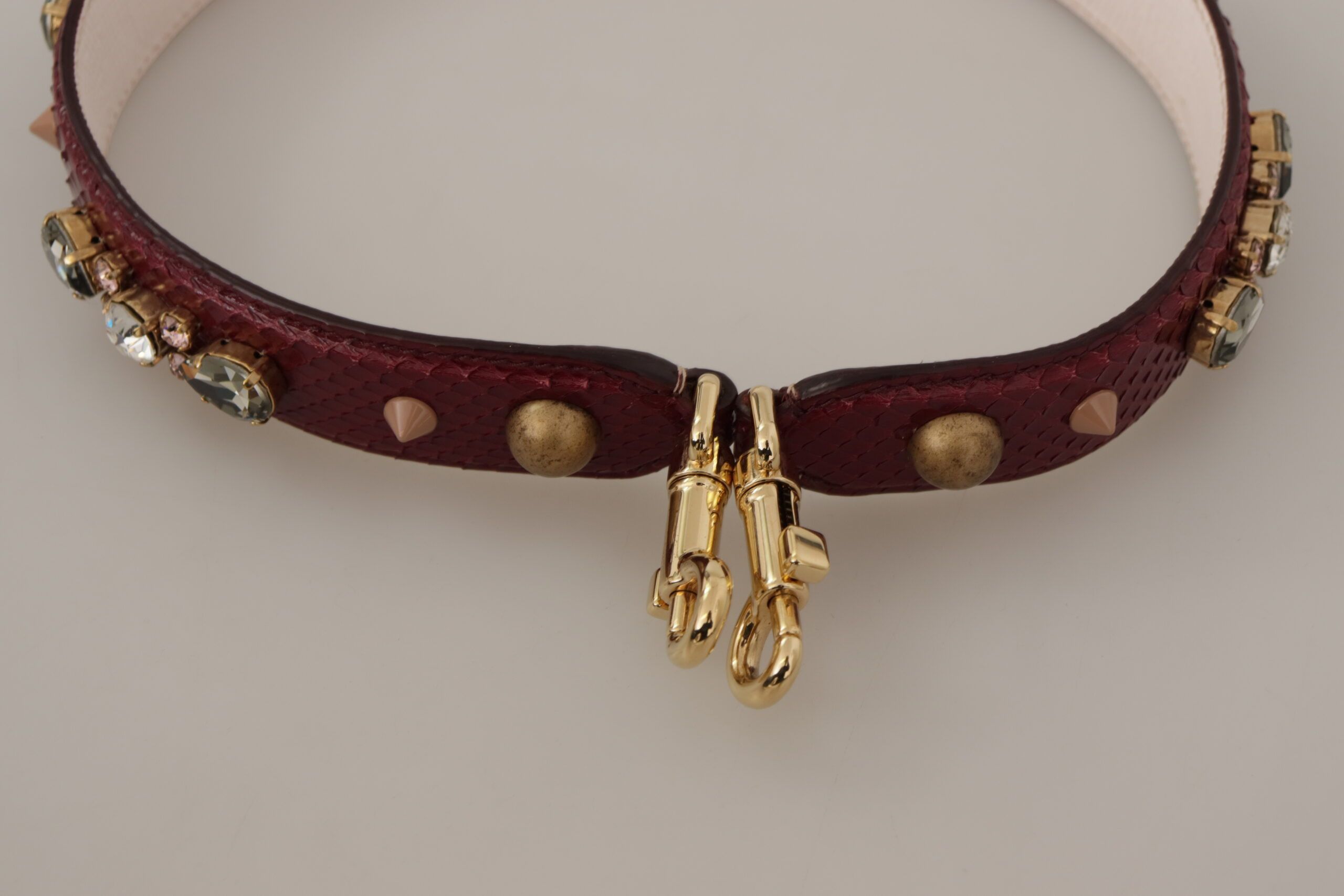 Dolce & Gabbana Elegant Python Leather Bag Strap in Women's Bordeaux Size ONE SIZE - 5 Thumbnail