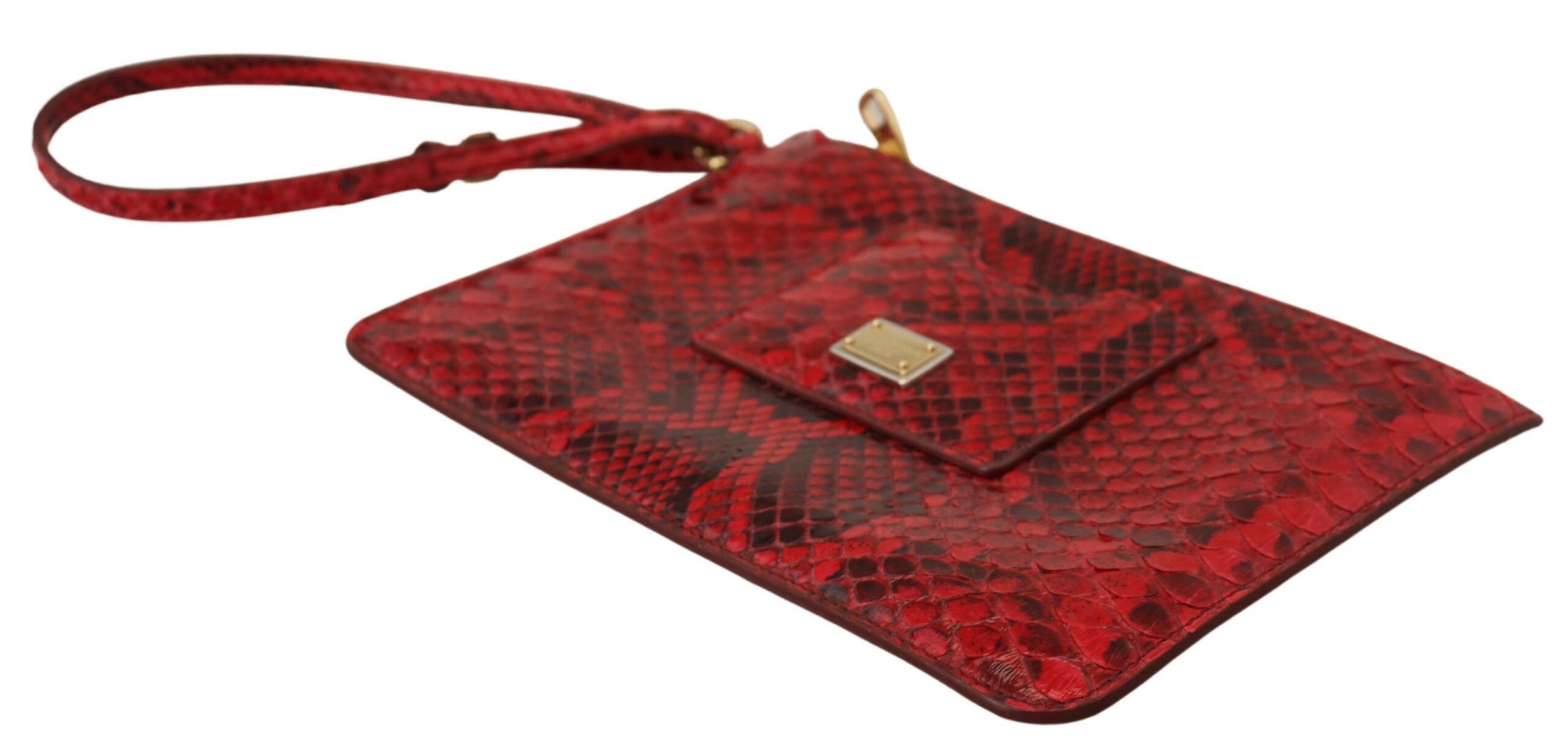 Dolce & Gabbana Elegant Red Leather Ayers Snake Women's Clutch Size ONE SIZE - 4 Thumbnail