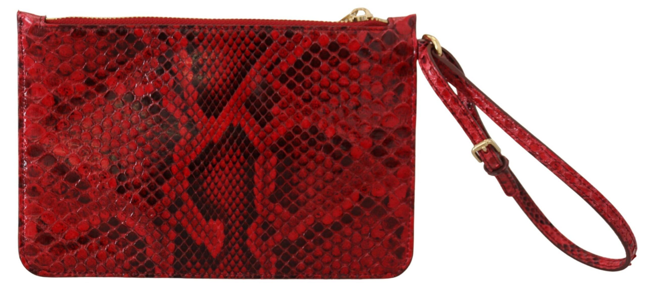 Dolce & Gabbana Elegant Red Leather Ayers Snake Women's Clutch Size ONE SIZE - 3 Thumbnail