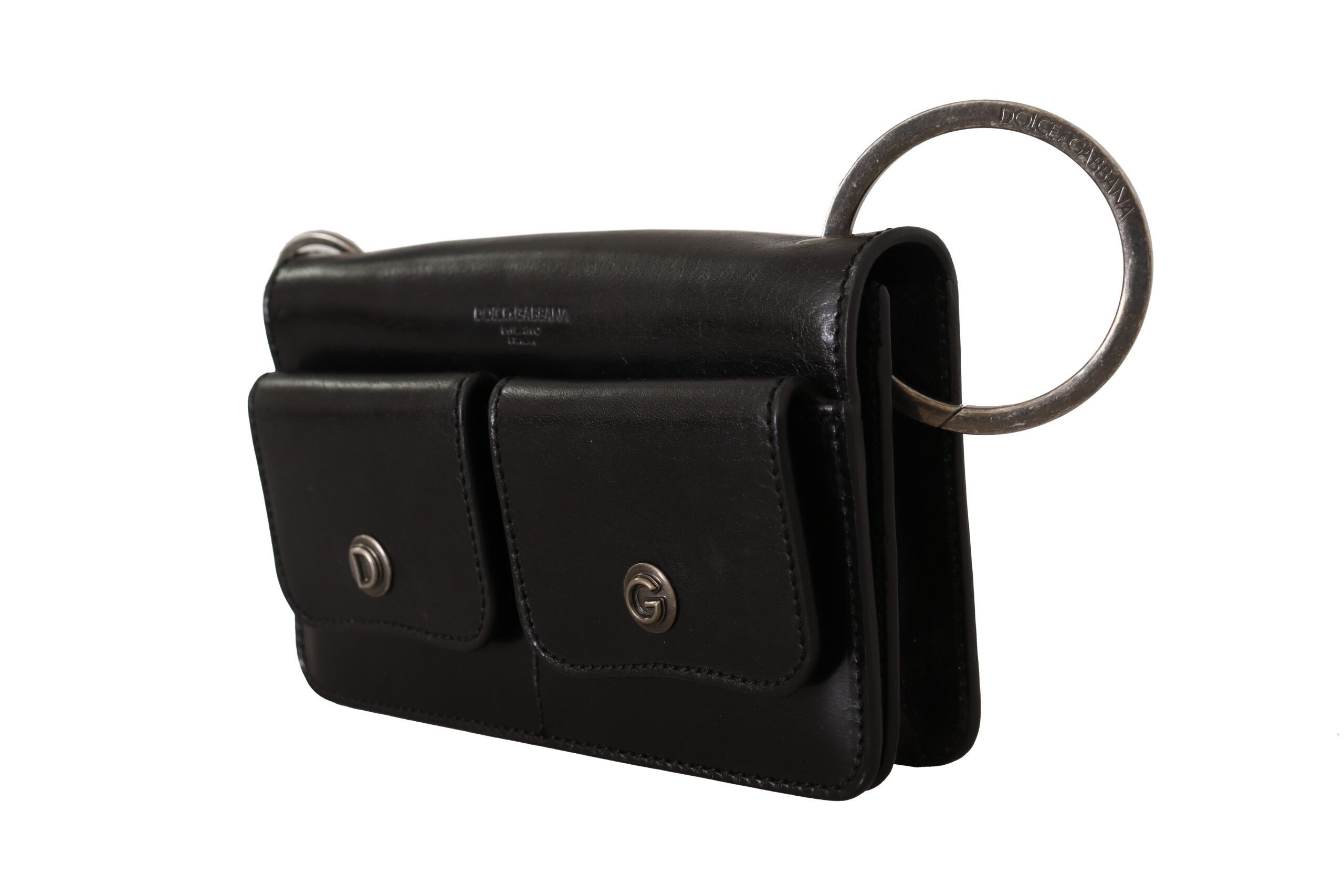 Dolce & Gabbana Elegant Mini Leather Wallet in Timeless Men's Black Size ONE SIZE - 2 Thumbnail