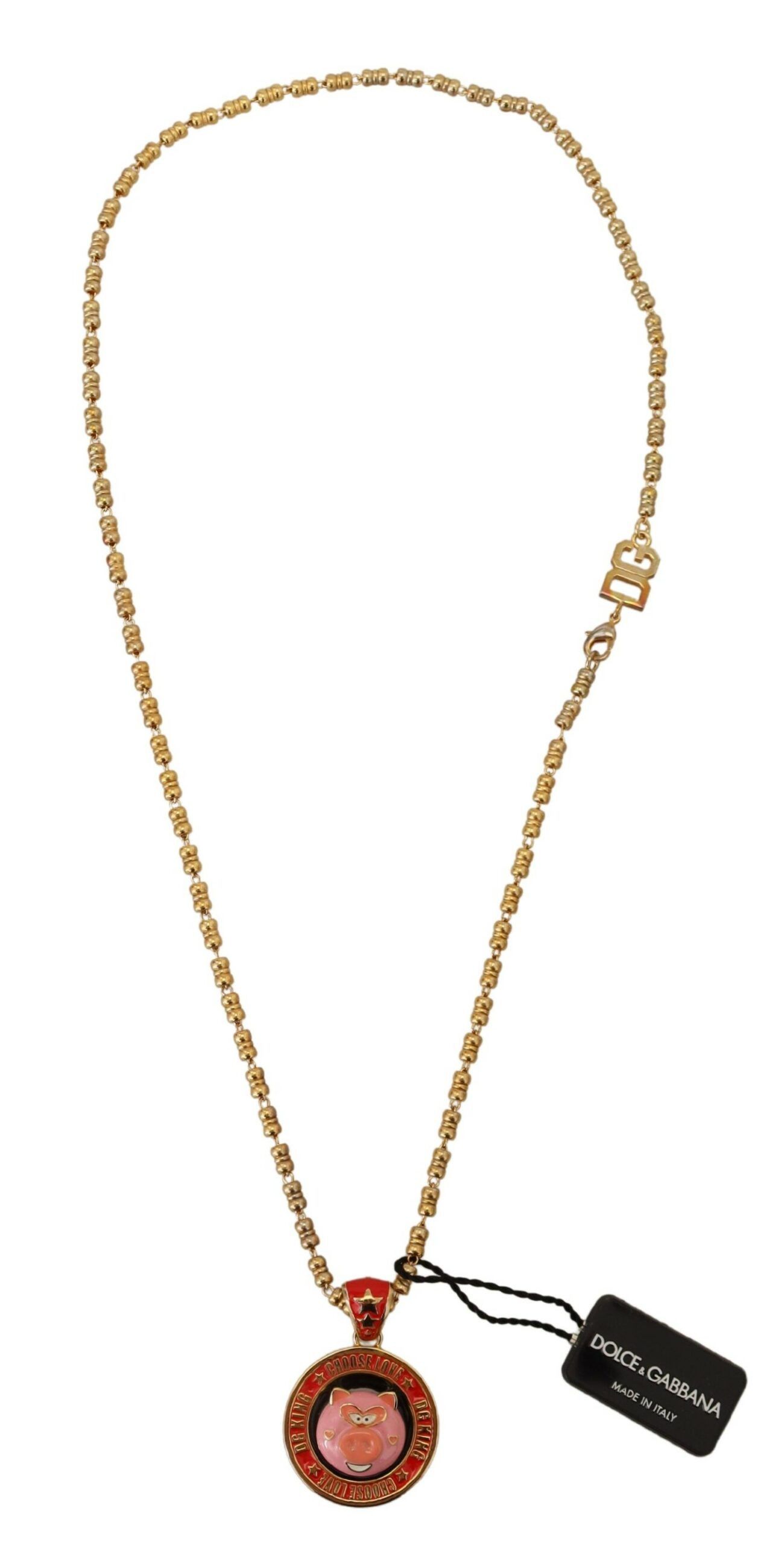 Dolce & Gabbana Elegant Gold Charm Chain Women's Necklace Size ONE SIZE - 3 Thumbnail