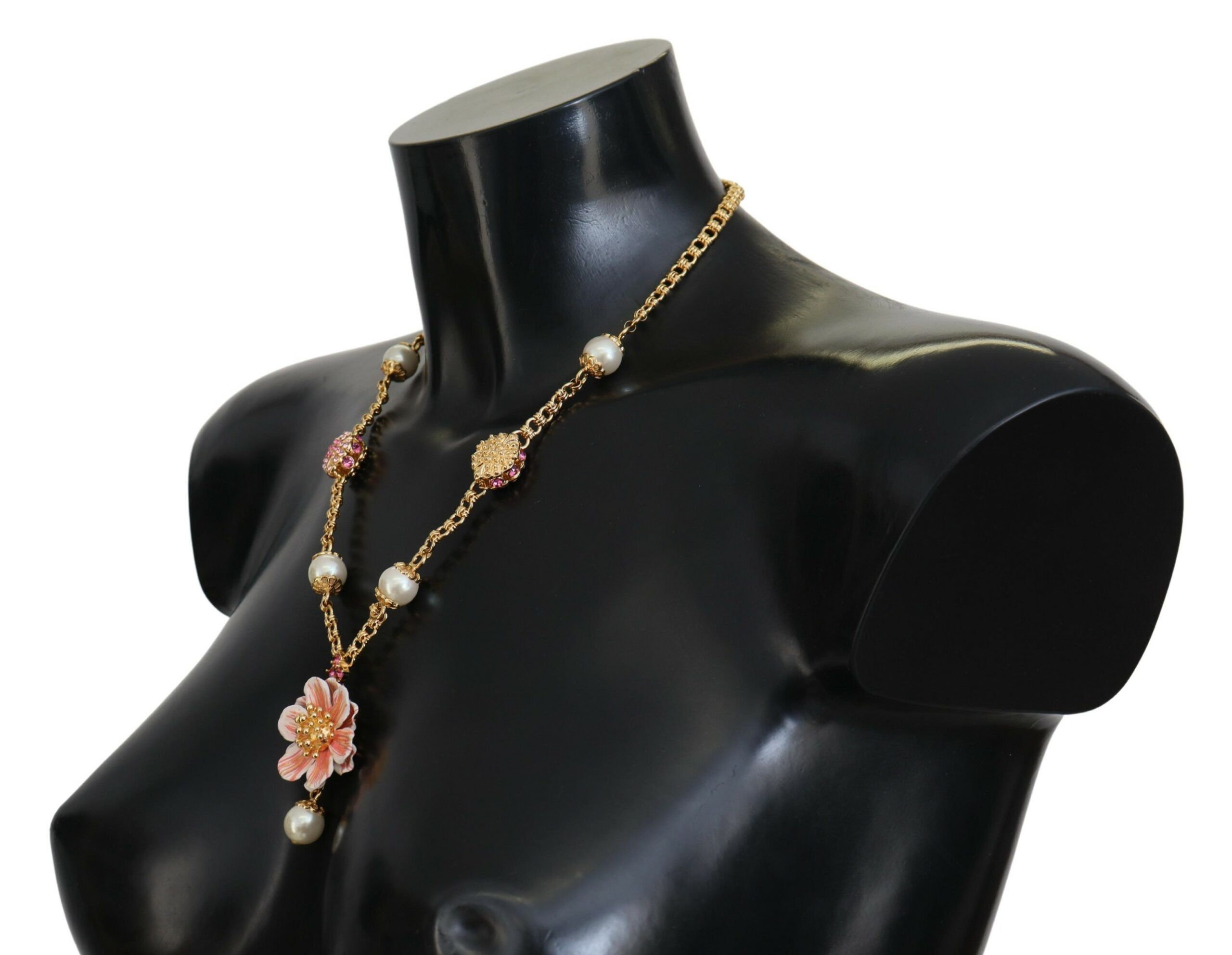 Dolce & Gabbana Elegant Floral Statement Charm Women's Necklace Size ONE SIZE - 2 Thumbnail