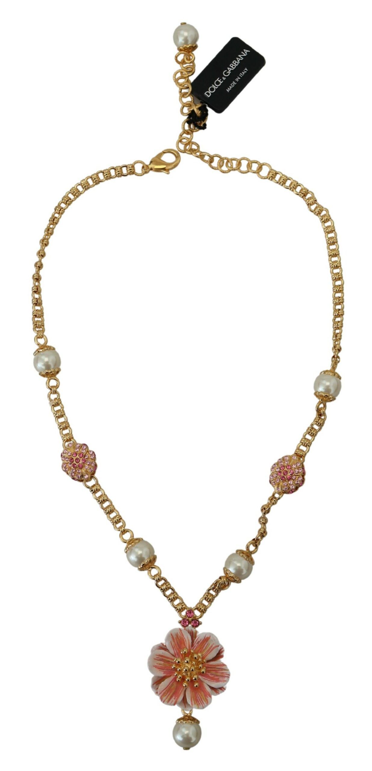 Dolce & Gabbana Elegant Floral Statement Charm Women's Necklace Size ONE SIZE - 3 Thumbnail