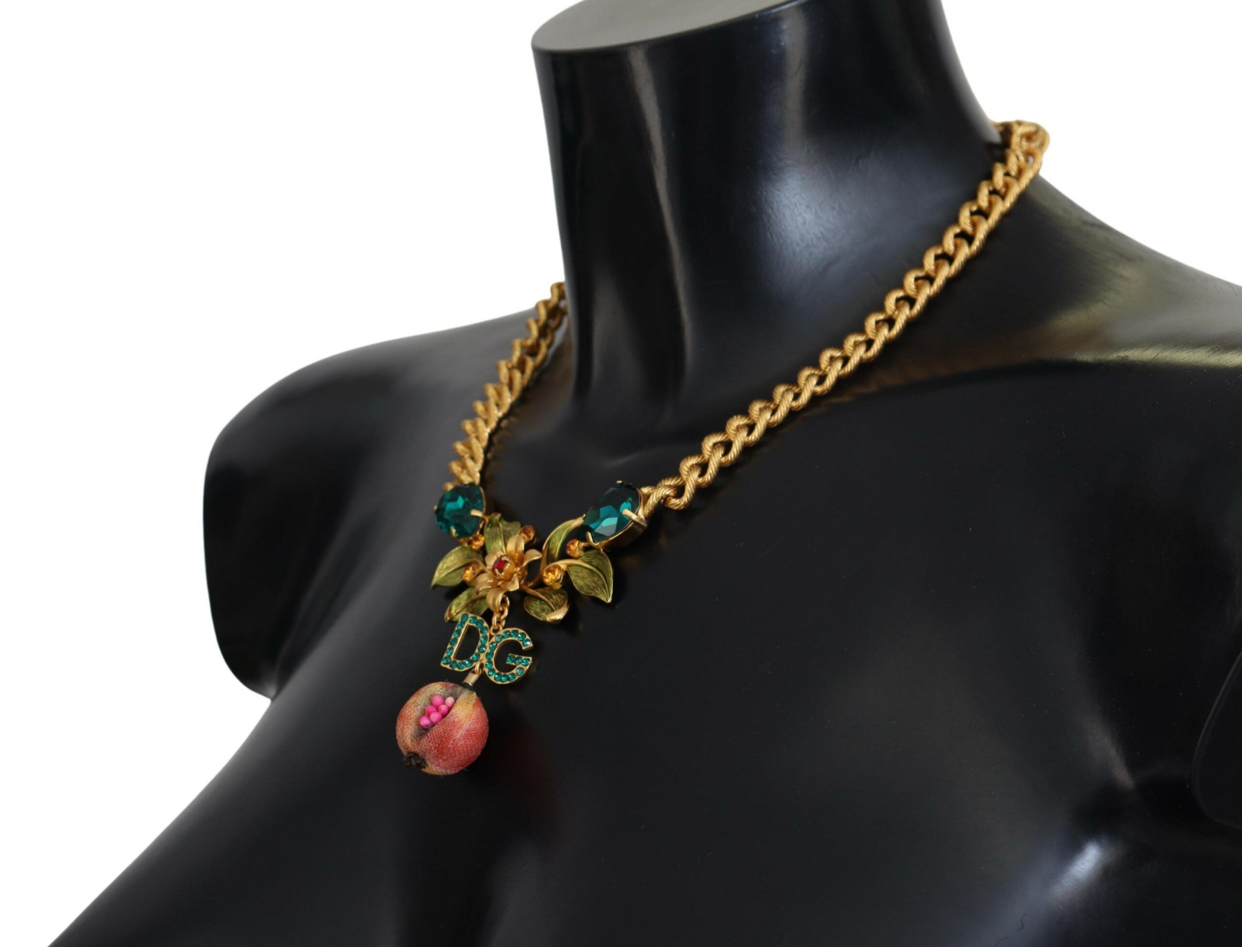 Dolce & Gabbana Elegant Gold-Tone Floral Fruit Women's Necklace Size ONE SIZE - 2 Thumbnail